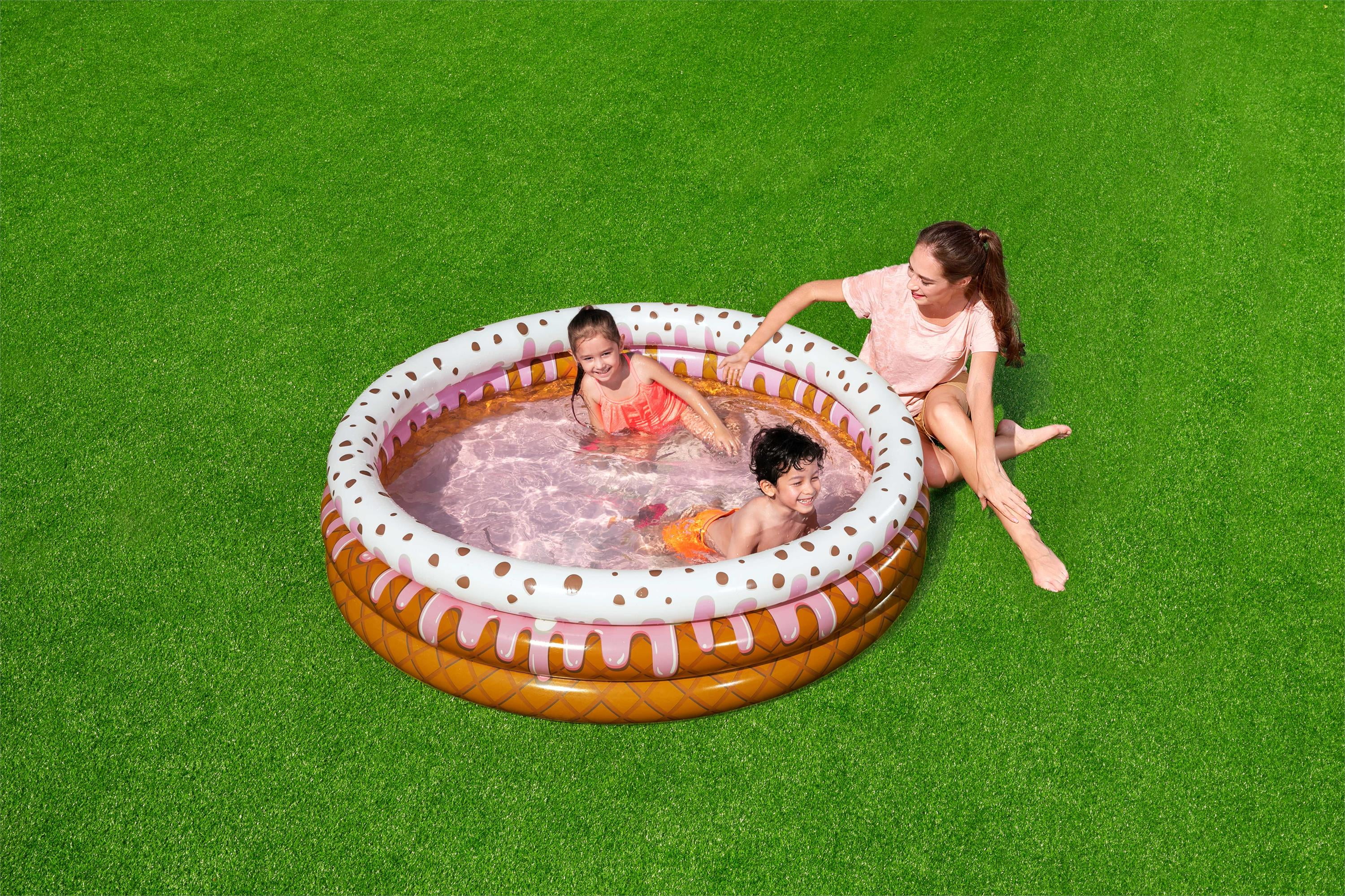 H2OGO! Sundae Inflatable Round Kiddie Pool 63