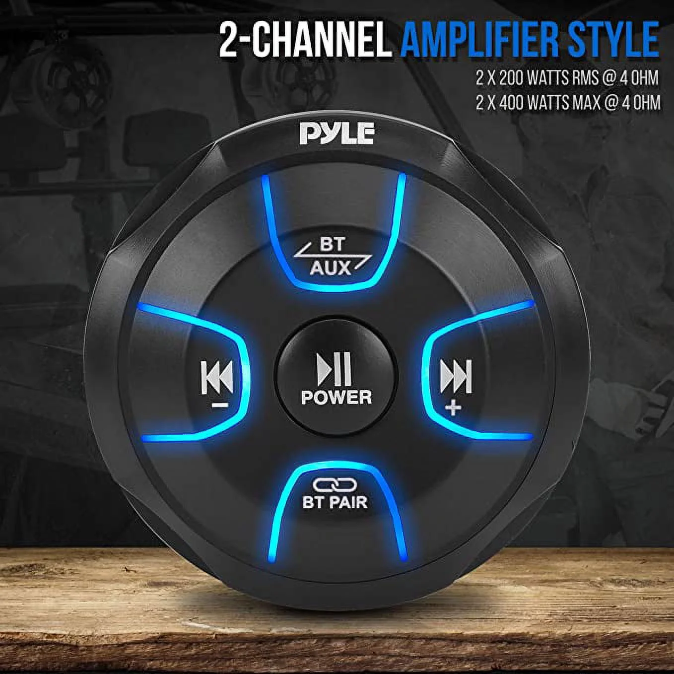 Pyle 2-Way Waterproof Off Road Speakers 4″ 800W Passive Marine Grade Wakeboard Tower RGB Speakers