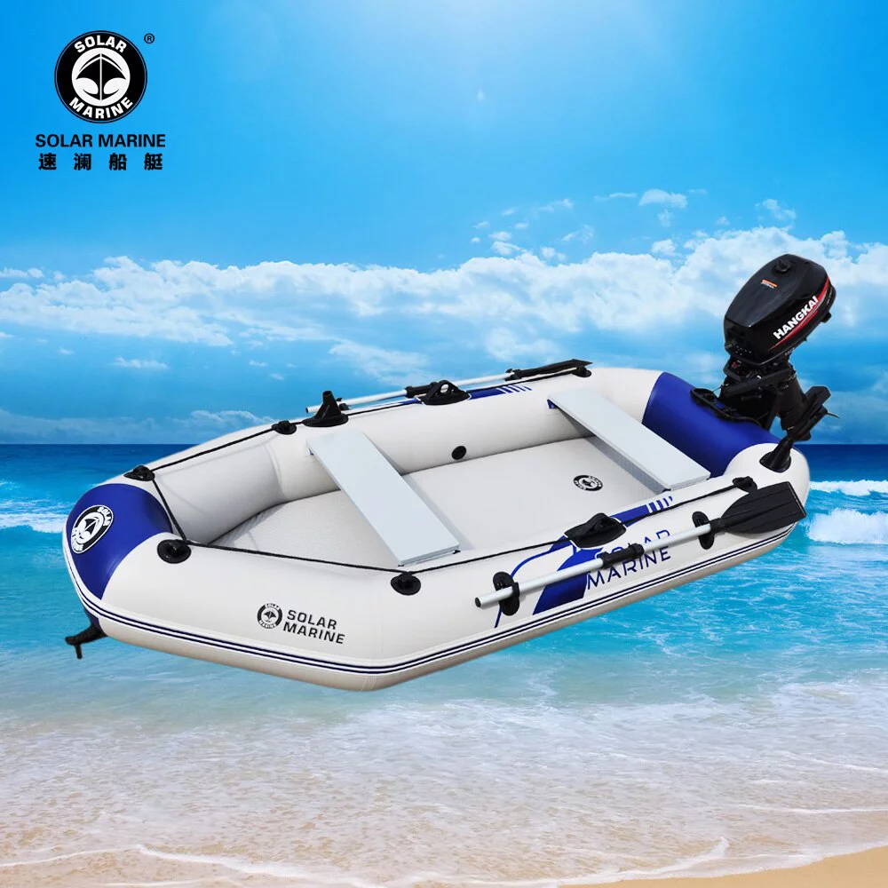 2.3m 0.7MM PVC inflatable rowing boats for 2-3 person fishing tools laminated wear resistant with oars and pump