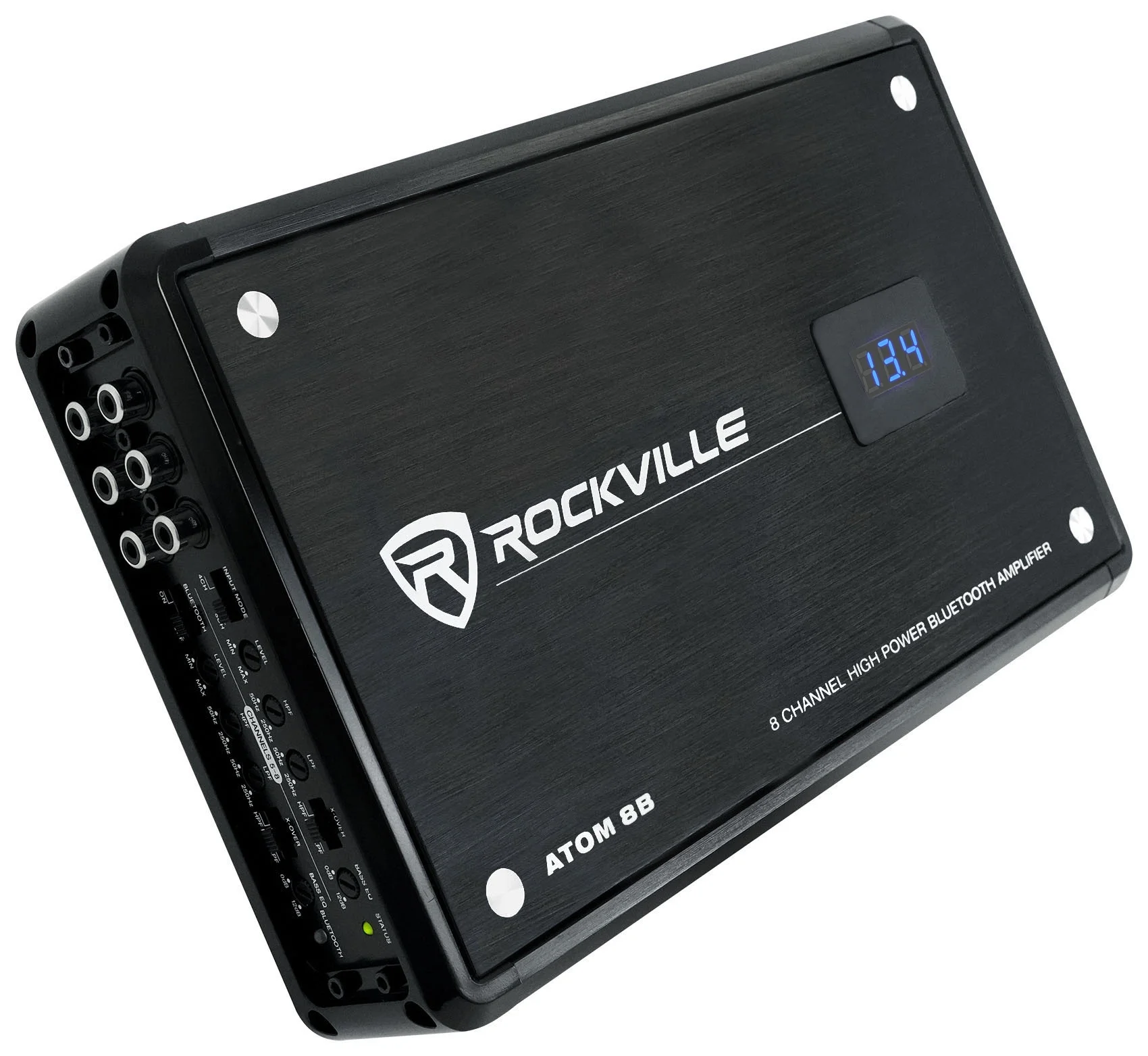 Rockville ATOM 8B 8 Channel 3500 Watt Marine/Boat Amplifier Amp w/Bluetooth