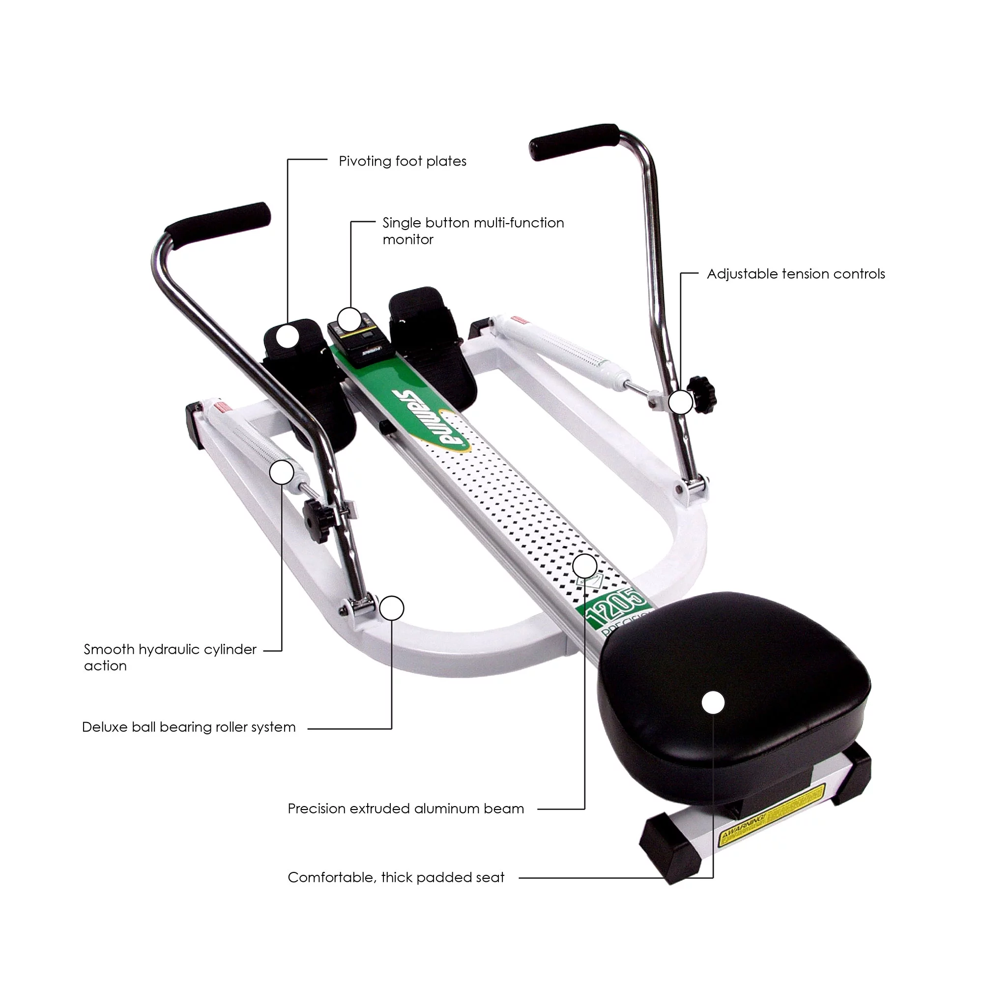 Stamina Products 35-1205 Low Impact Home Fitness Precision Rowing Machine