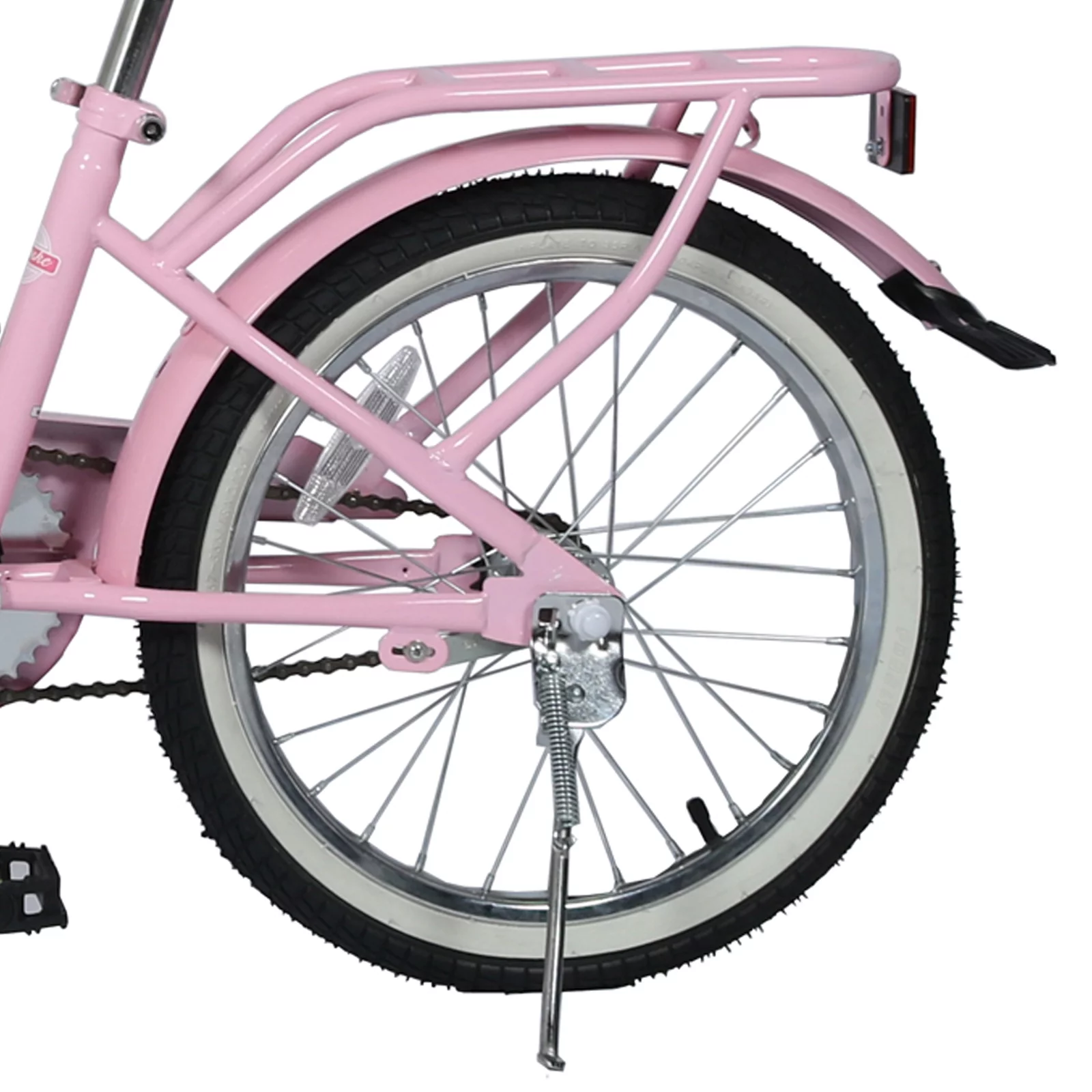 Coewske Kids Bicycle Girls and Boys 18 In. with Hand Brake and Kickstand, Pink