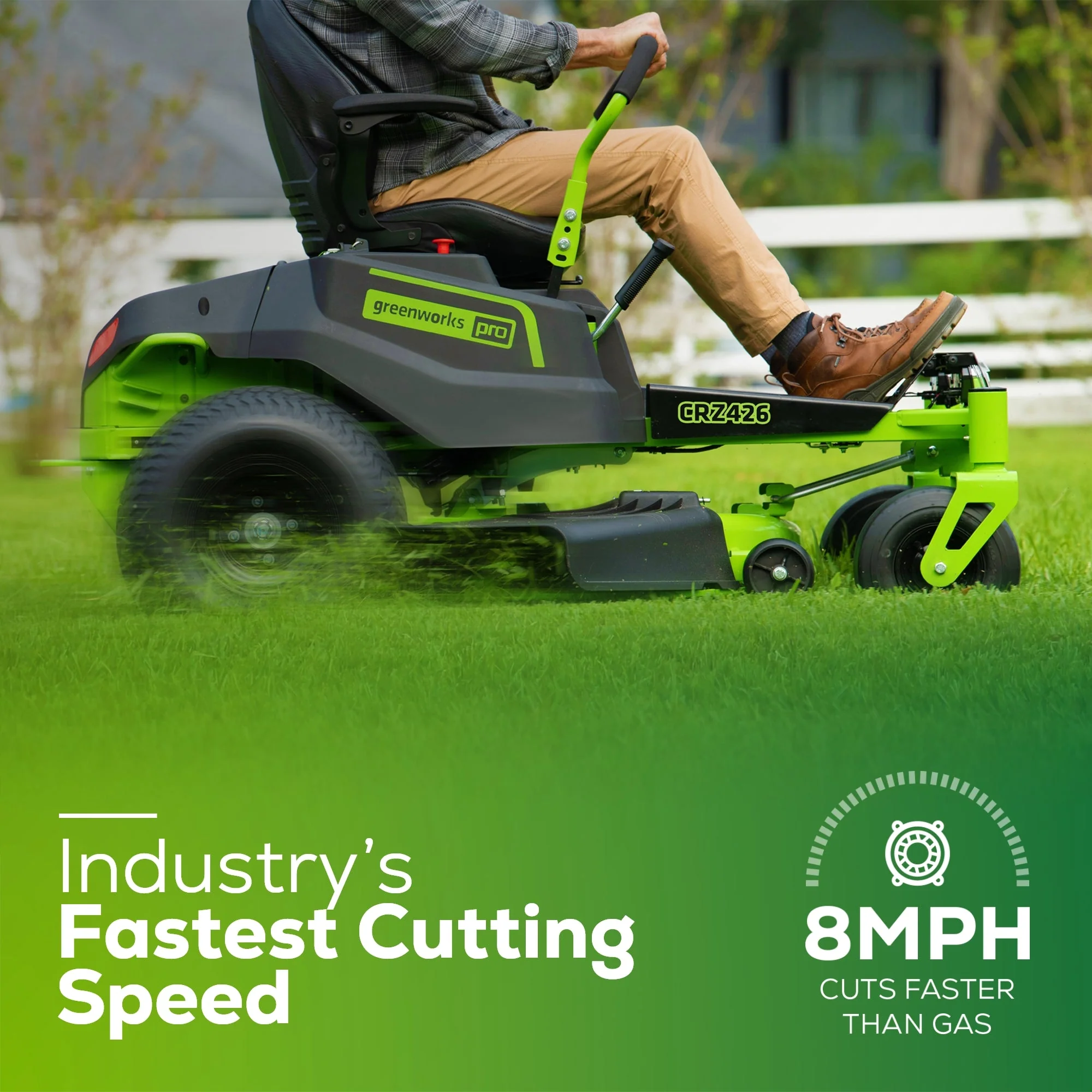 Greenworks 60V 42?? Electric CrossoverZ Zero Turn Mower with (4) 8 Ah Batteries and (2) Dual Port Turbo Chargers