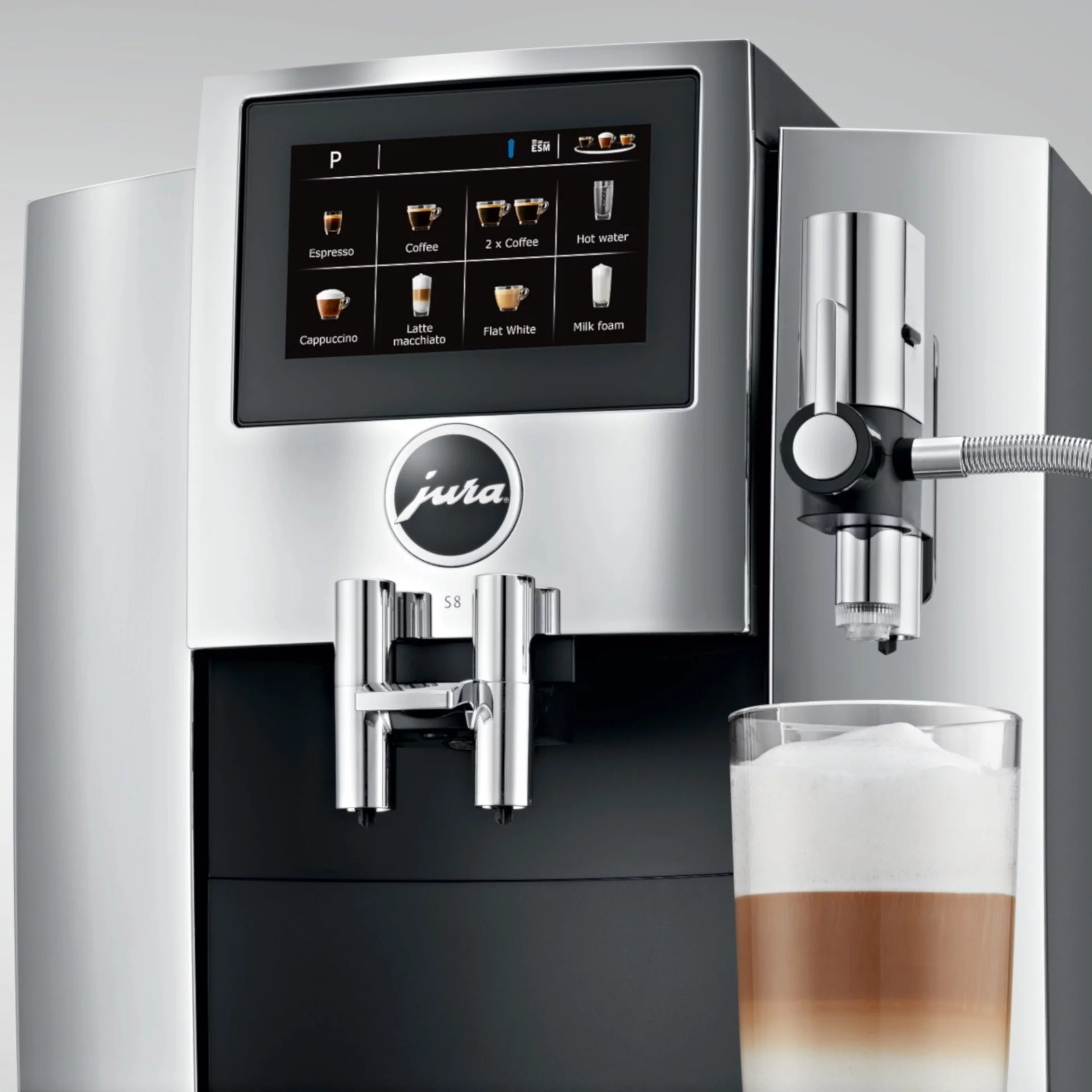 Jura S8 Multifunction Automatic Coffee & Espresso Machine | Chrome