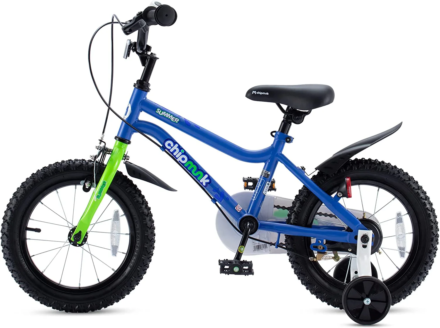 RoyalBaby Chipmunk 14 inch MK Sports Kids Bike Summer Blue With Training Wheels