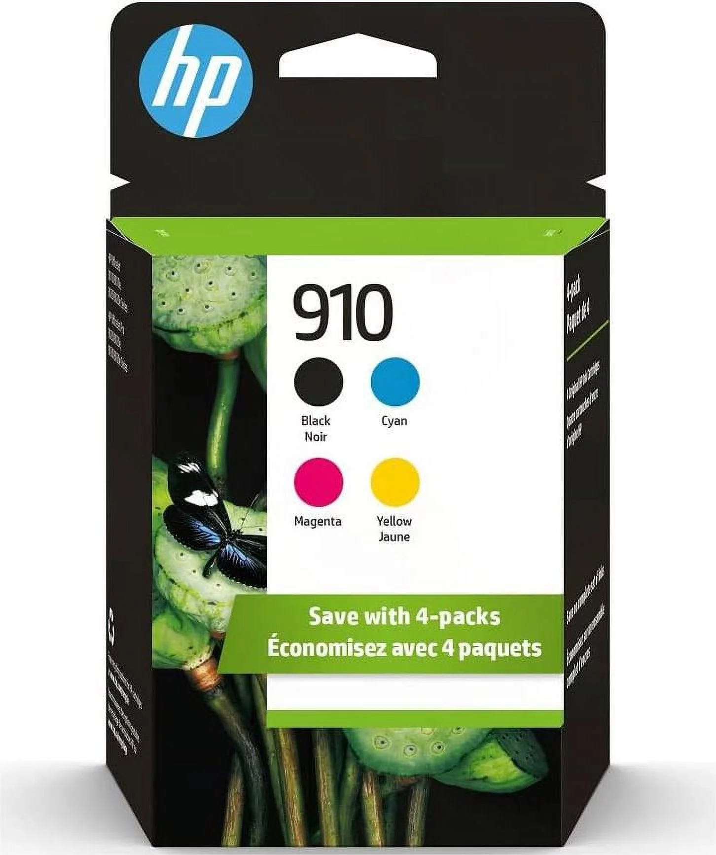 910 Ink Cartridges Combo Pack | for 910 HP Ink | 910 HP Printer Ink | 4 Pack, Black, Cyan, Magenta, Yellow