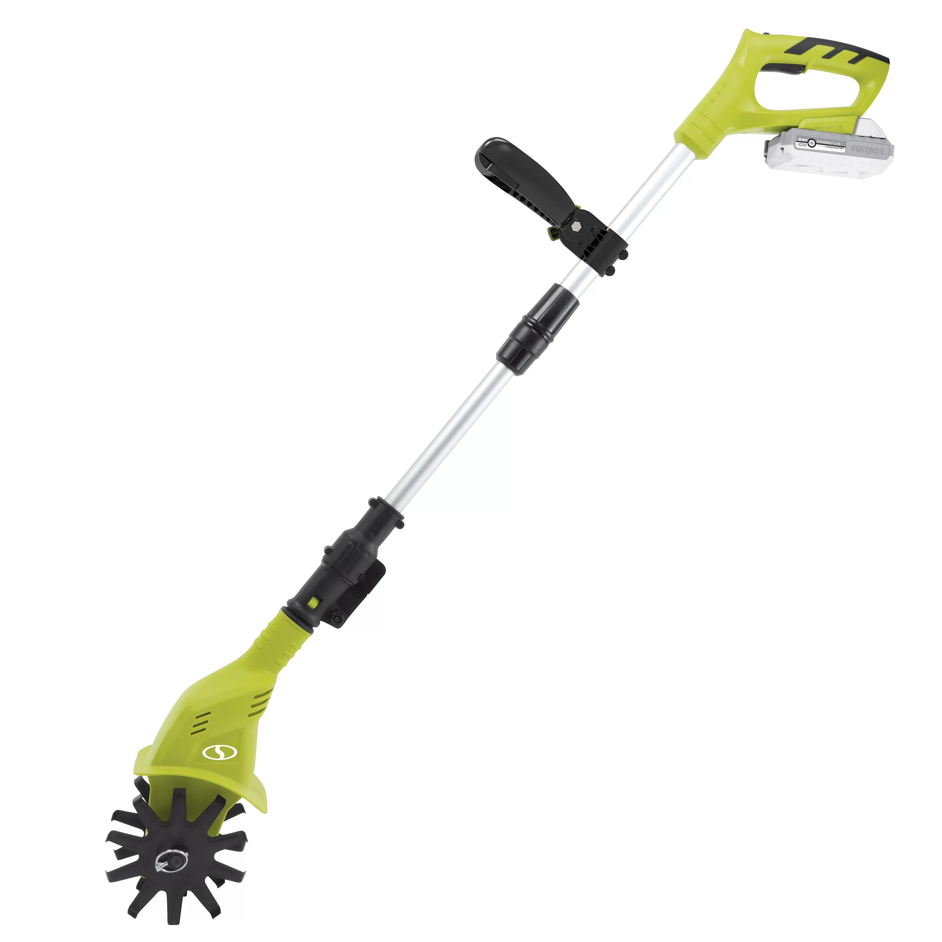 Sun Joe 24V Cordless Telescoping Garden Tiller + Cultivator, 2.0-Ah Battery & Charger