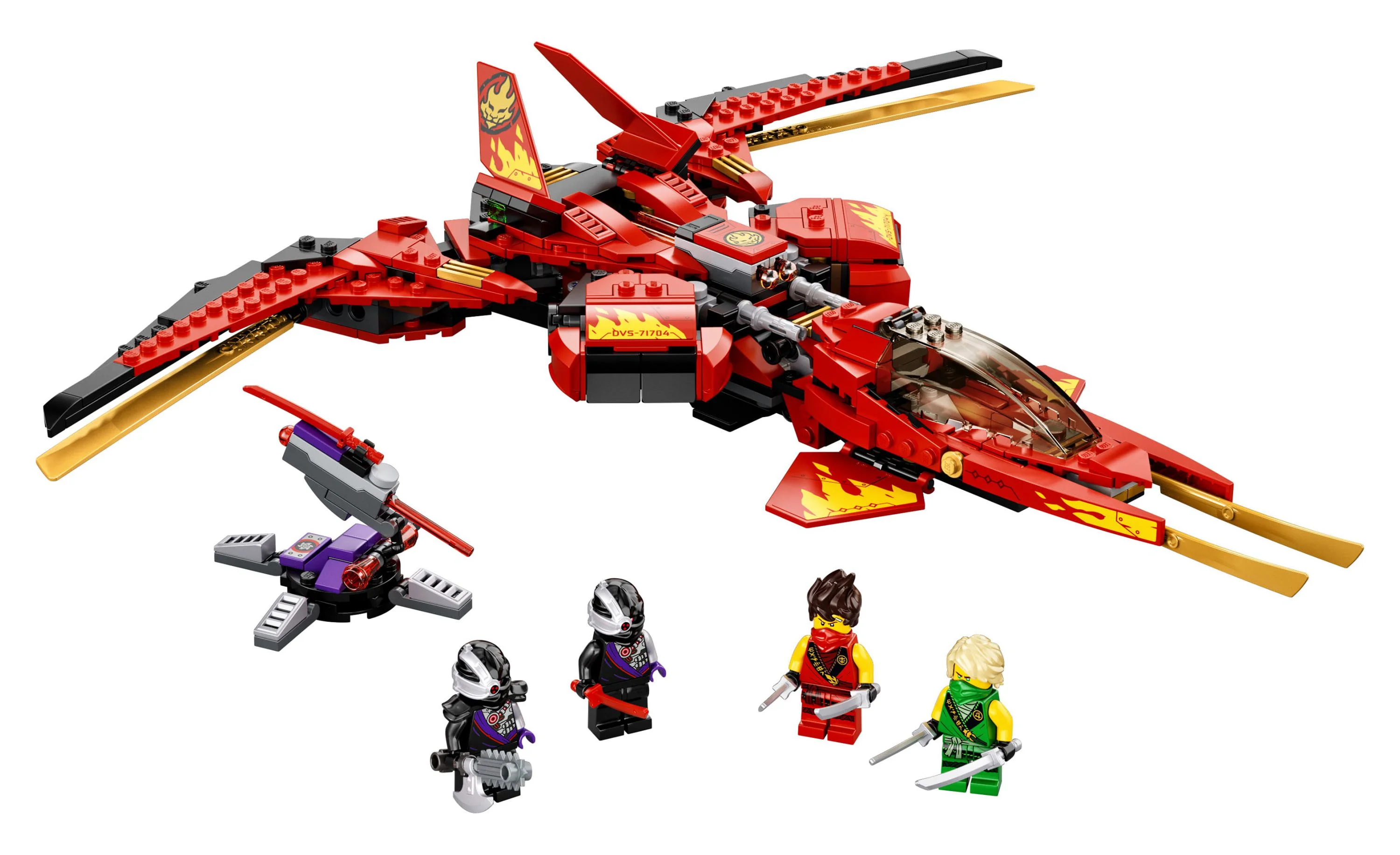 LEGO NINJAGO Legacy Kai Fighter 71704 Ninja Building Toy for Ages 8+ (513 Pieces)