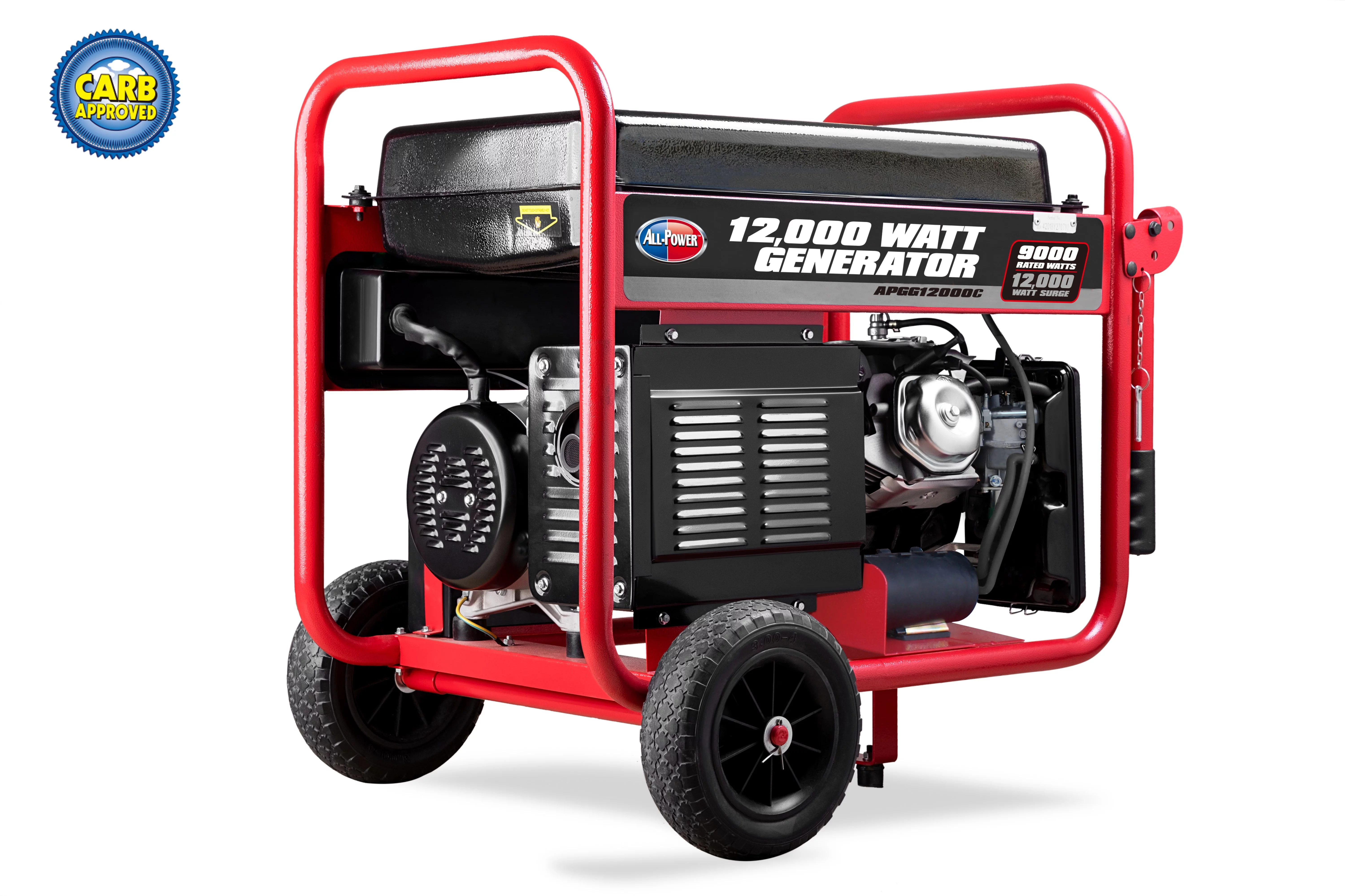 All Power 12000 Watt Portable Generator w/ Electric Start, Gas Powered, C.A.R.B Compliant, APGG12000C