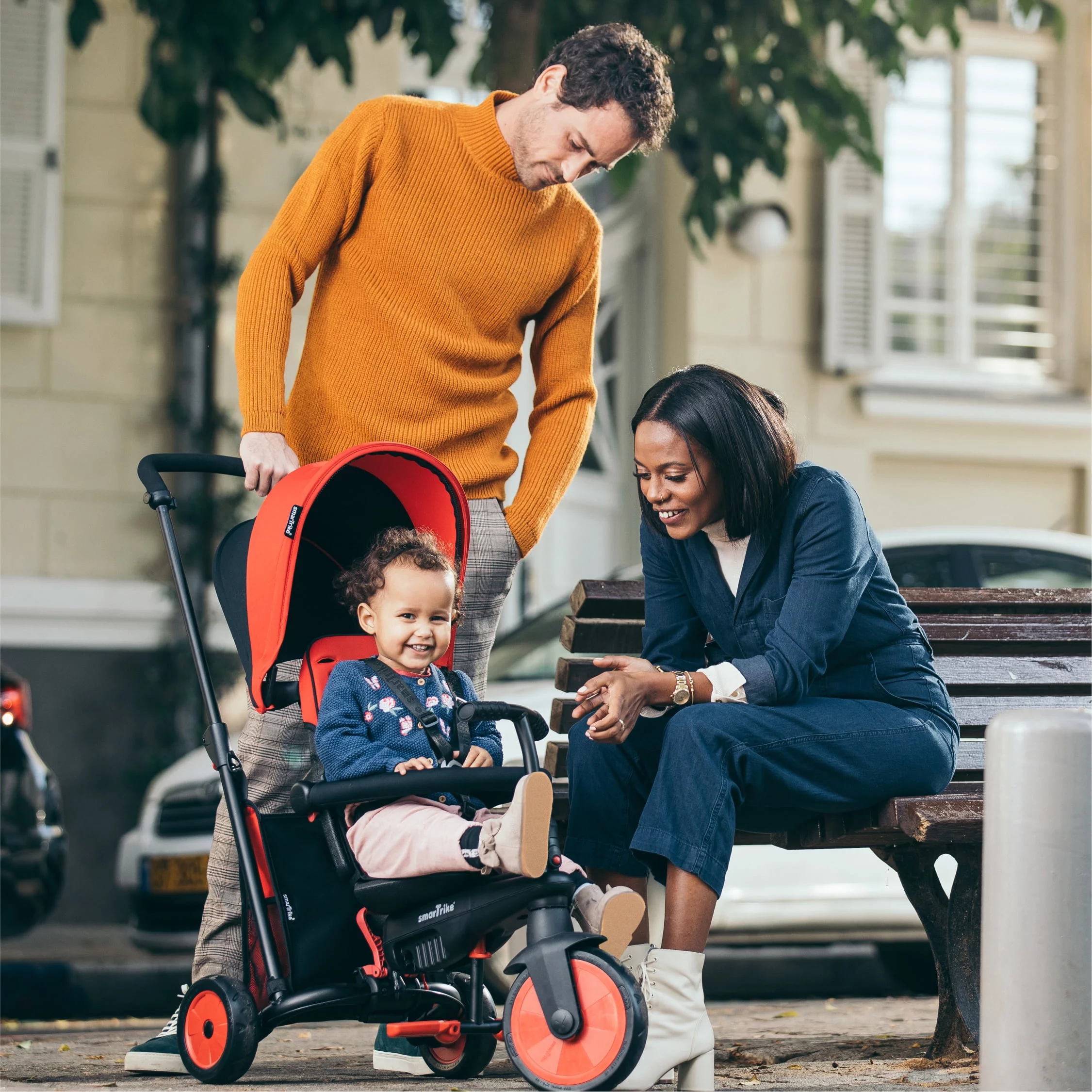 smarTrike 5 in 1 Modular Toddler Stroller Tricycle with 1 Handed Steering