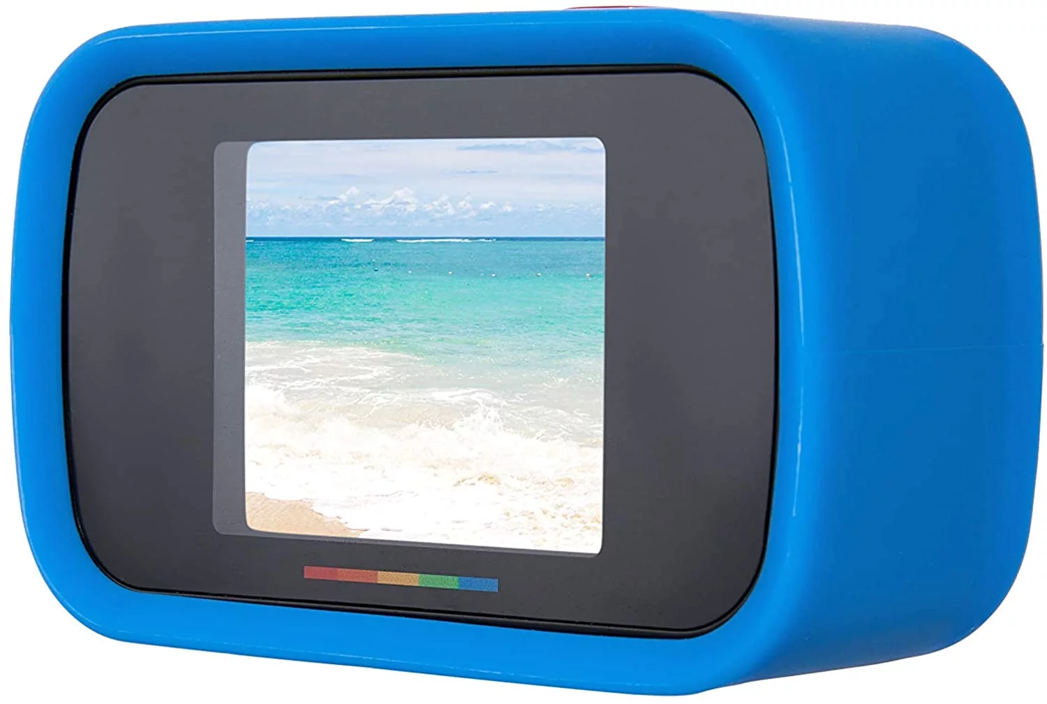 Polaroid Dual Screen WiFi Action Camera 4K,18MP, Waterproof, Blue and White