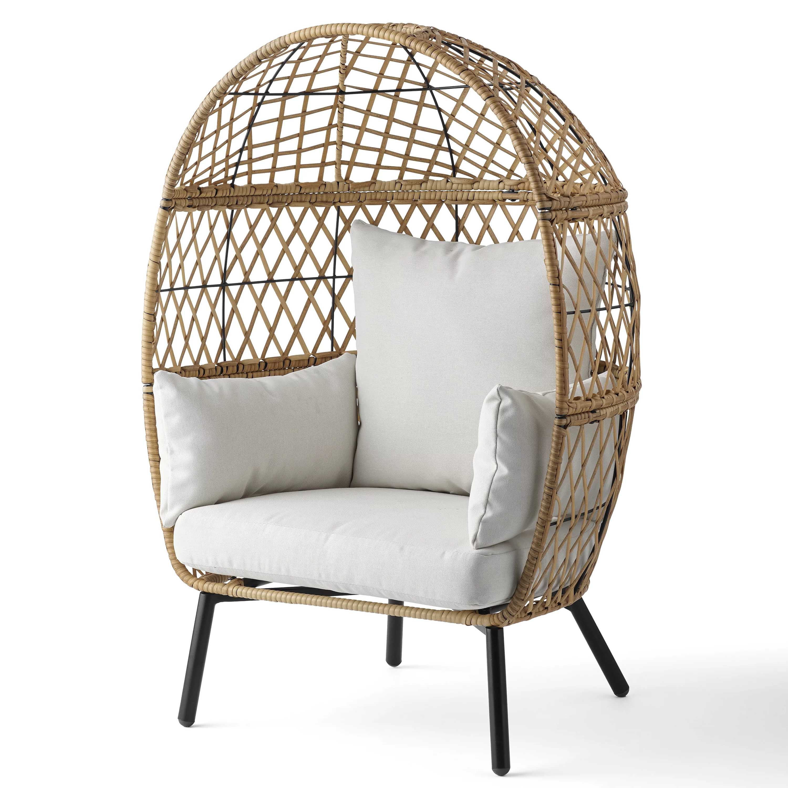 Better Homes & Gardens Ventura Outdoor Wicker Stationary Kid’s Egg Chair, Natural