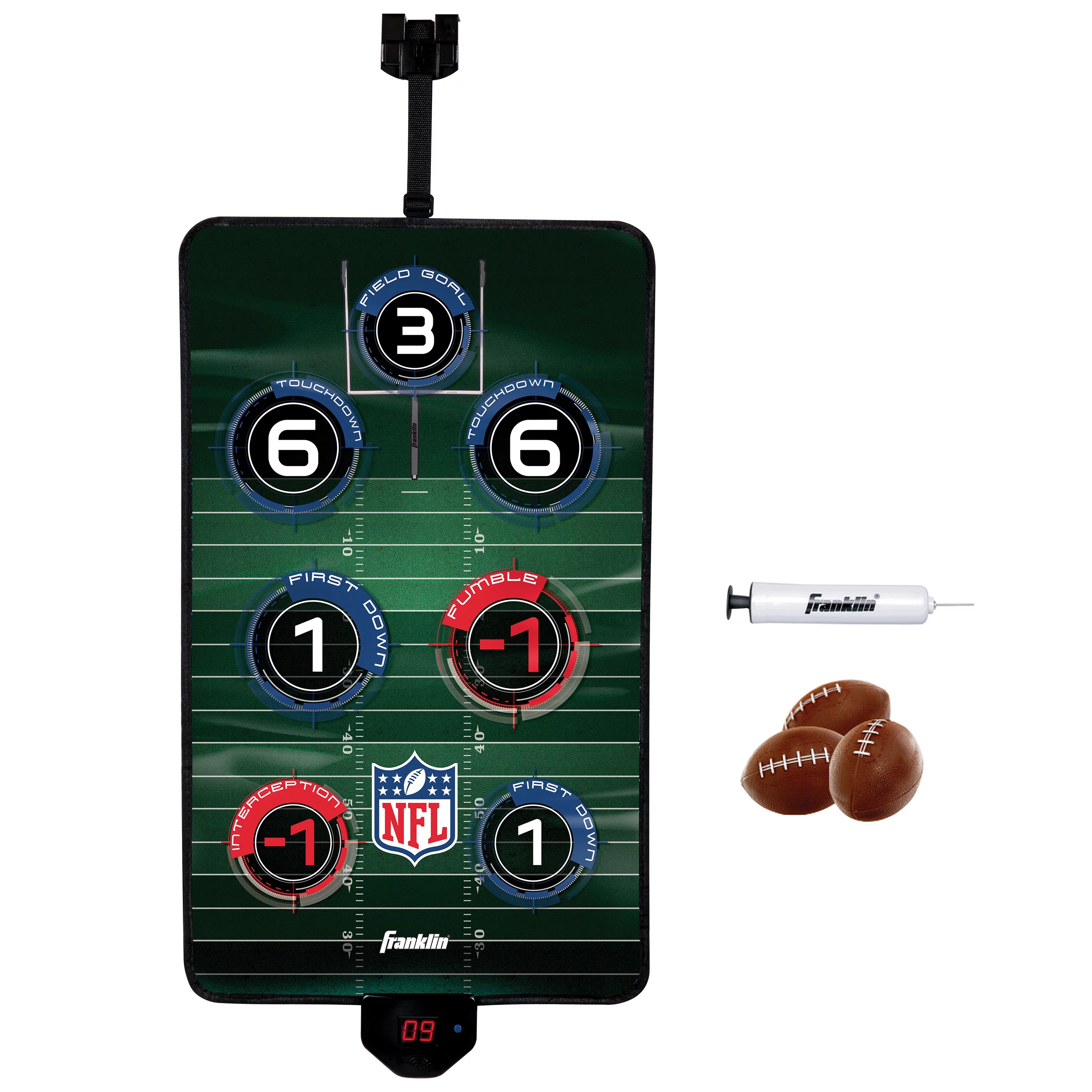 Franklin Sports NFL Electronic Football Target Toss – over the Door Target Game