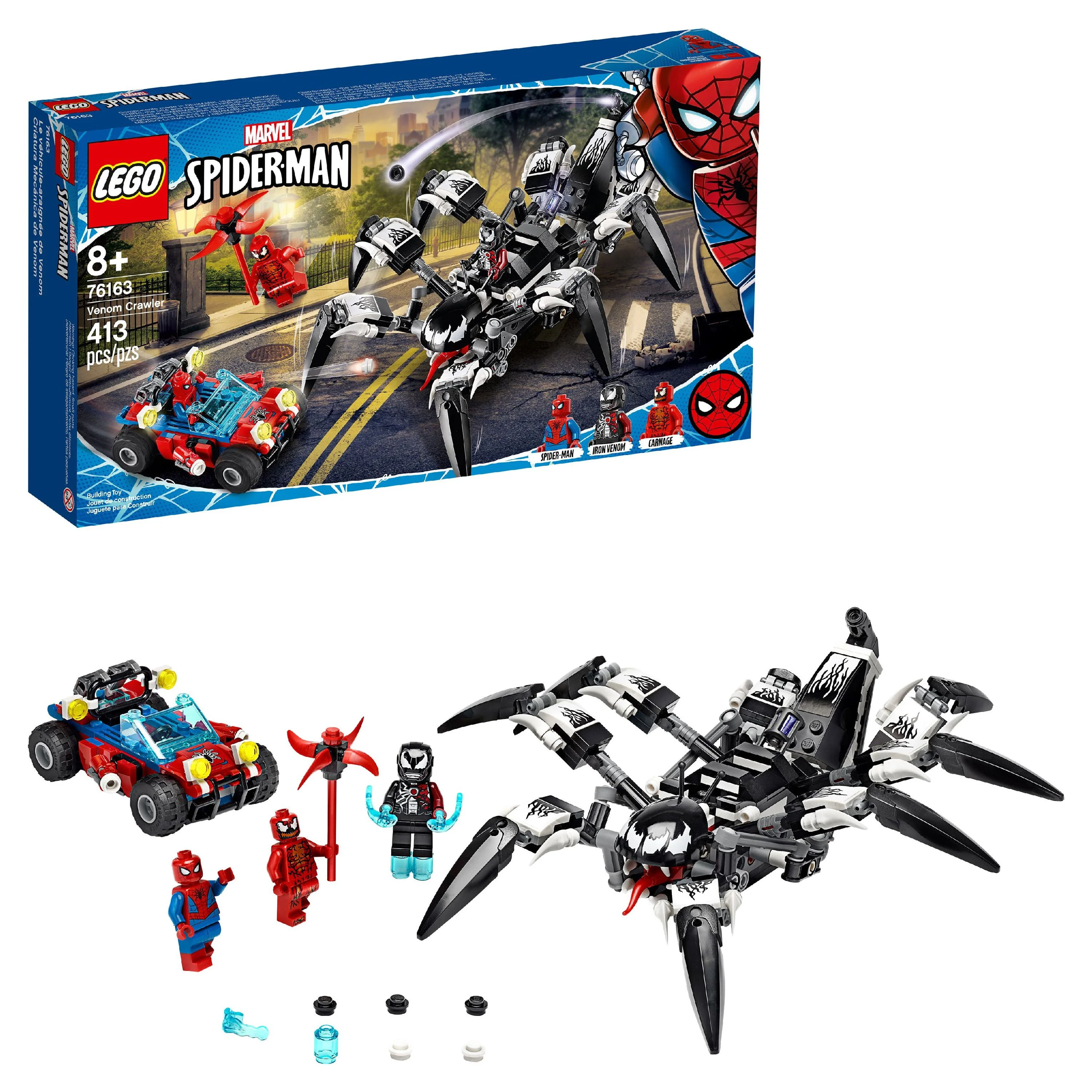 LEGO Marvel Avengers Venom Crawler 76163 Spider-Man vs Venom Mech Playset (413 Pieces)