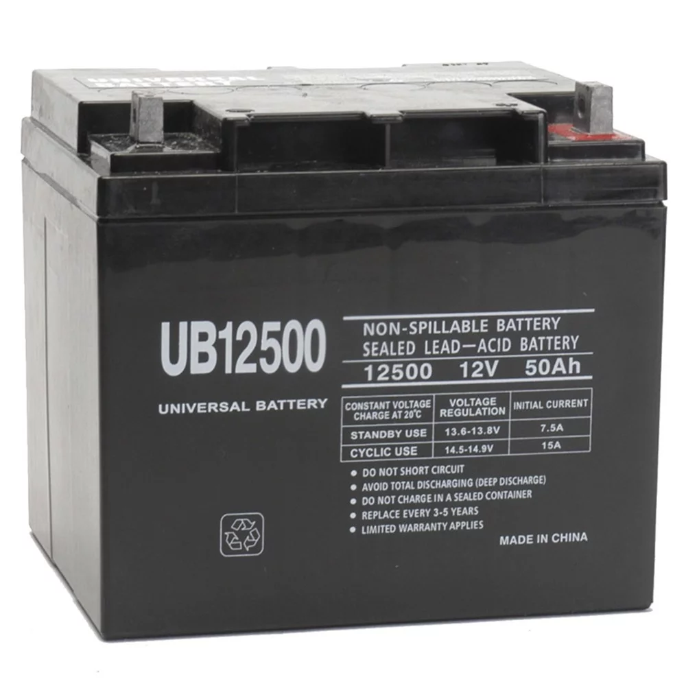 “UPG UB12500 12V 50Ah Rechargeable Sealed Lead Acid AGM Battery”