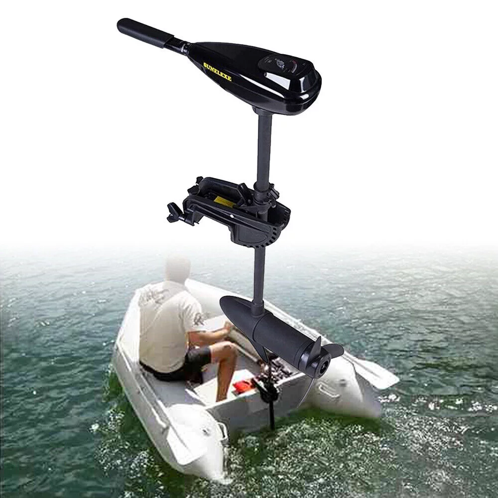 Oukaning 12V Electric Outboard Motor Trolling Engine for Fishing Boat Dinghy Kayaks 58LBS