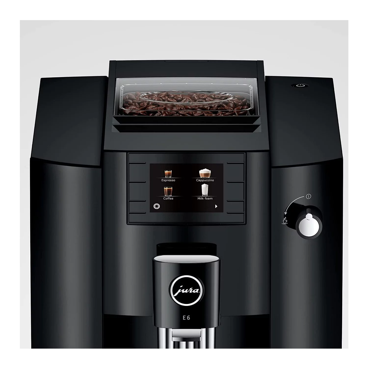 Jura 15559 E6 Automatic Espresso Machine with Easy Cappuccino Function and Preheating (Piano White)