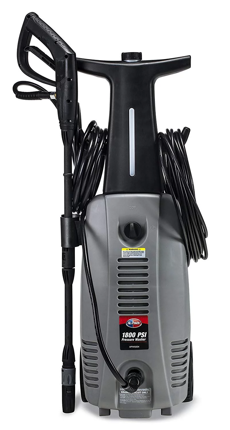 All Power 1800 PSI 1.6 GPM Electric Pressure Washer, Power Washer With Hose Reel for House, Walkway, Car and Outdoor Cleaning, APW5004