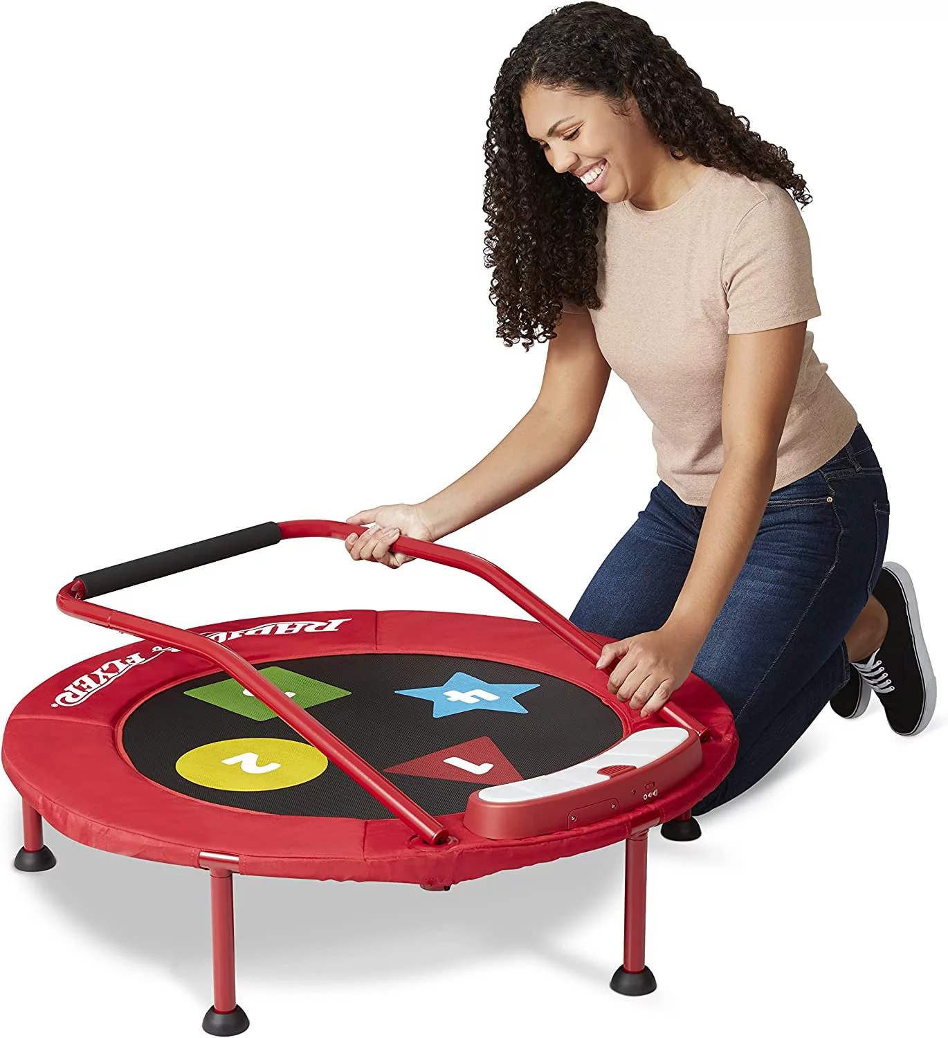 Radio Flyer, Game Time Interactive Kids’ Trampoline with Lights & Sounds, 3-Feet Diameter