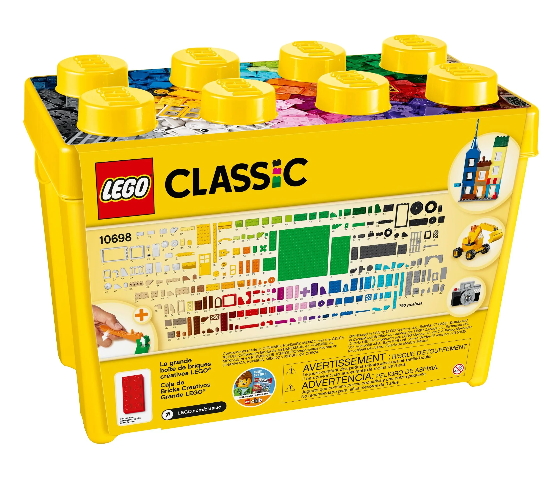 LEGO Classic Large Creative Brick Box 10698 Play and Be Inspired by LEGO Masters, Toy Storage Solution for Home or Classrooms, Interactive Building Toy for Kids, Boys, and Girls