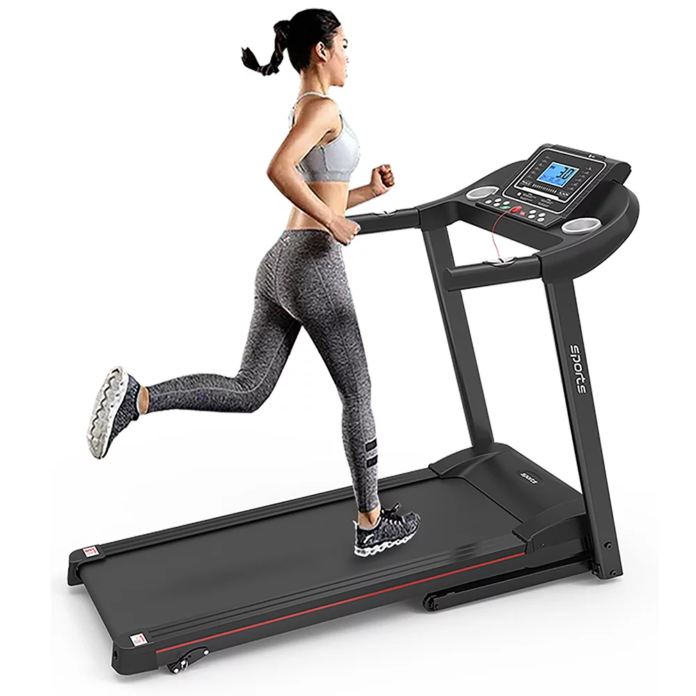 CUH Portable Treadmill Folding Easy Assembly Treadmills With Incline MP3 Music Running Machine Electric Exercise Jogger