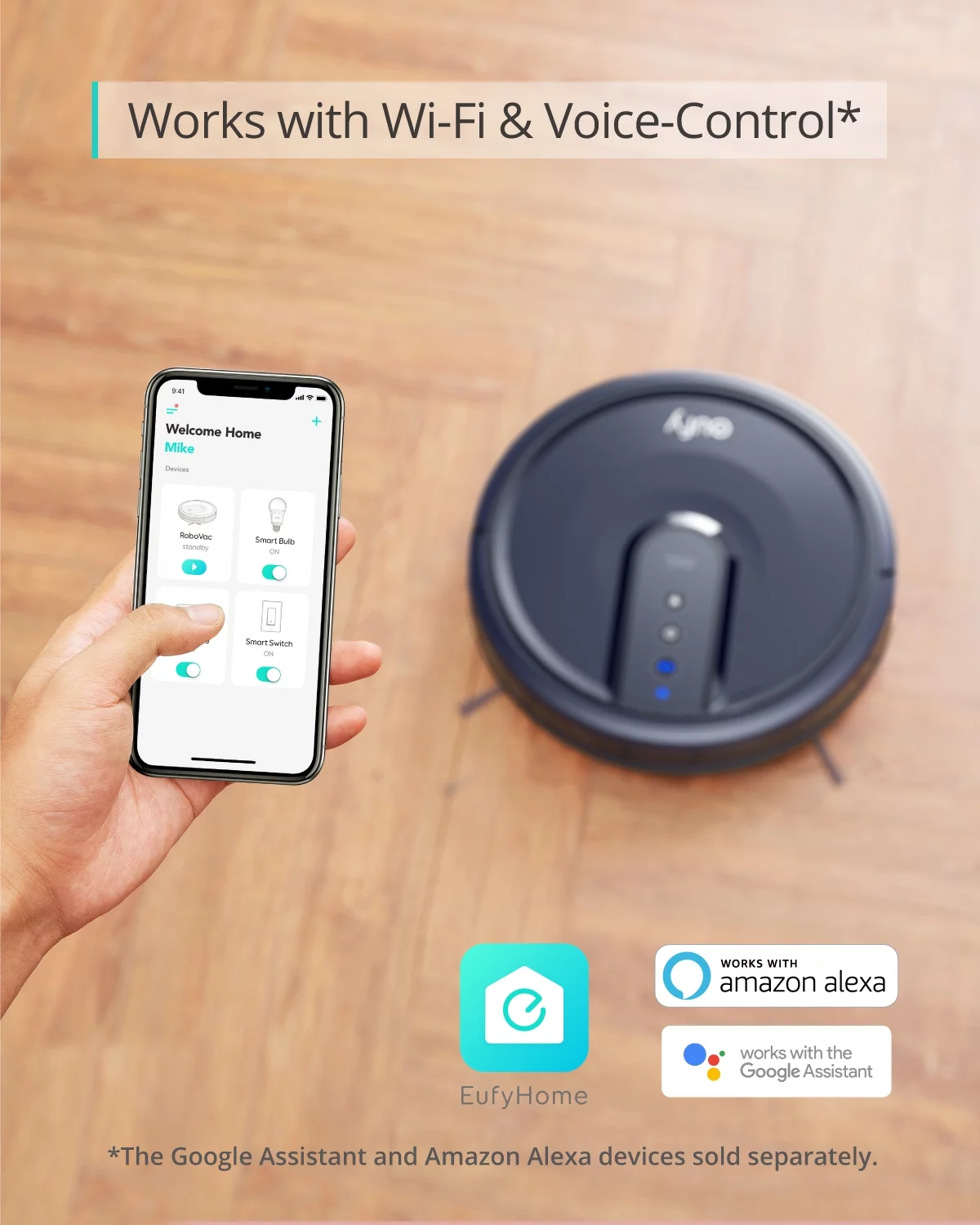 Anker eufy 25C Wi-Fi Connected Robot Vacuum, Great for Picking up Pet Hairs, Quiet, Slim