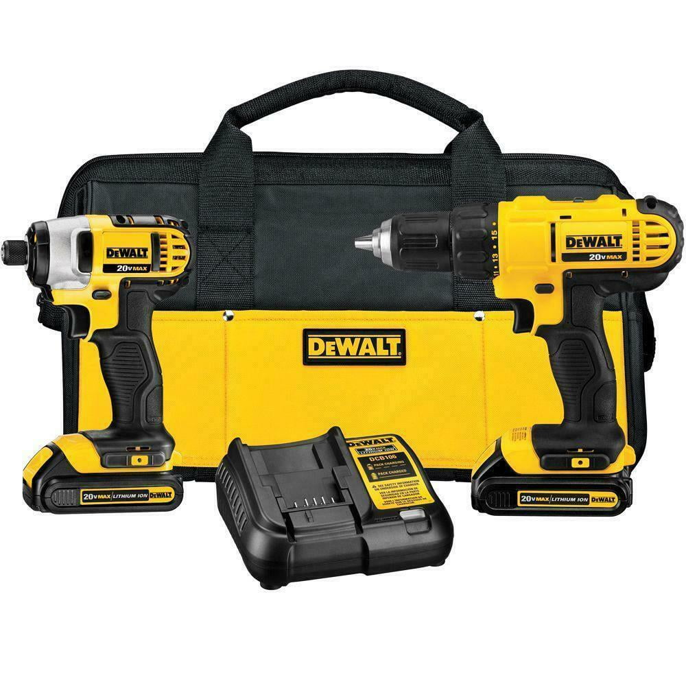 DeWALT DCK240C2 20-Volt Compact Drill Driver/Impact Driver Combo Kit