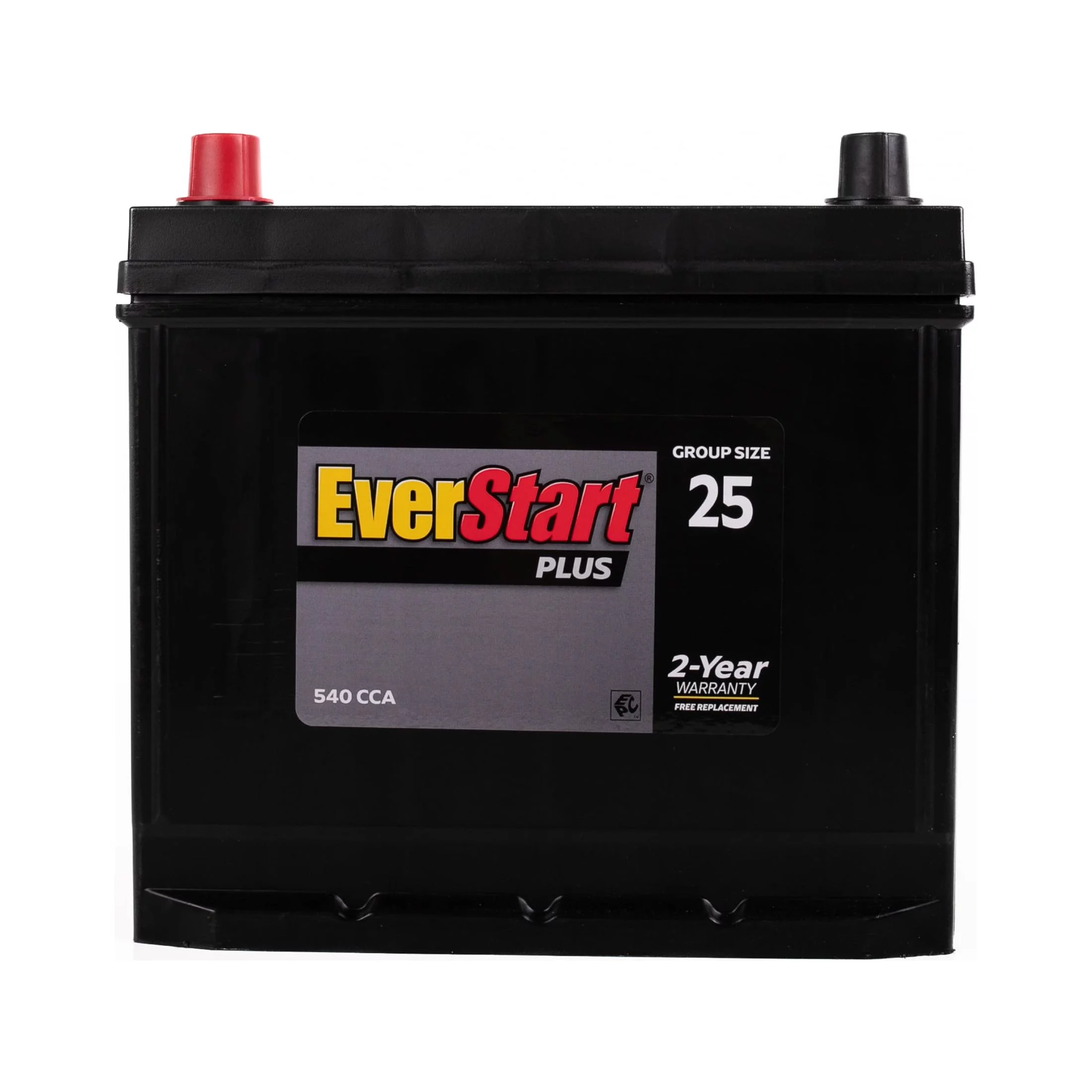 EverStart Plus Lead Acid Automotive Battery, Group Size 25 – 12 Volt 550 CCA 110 RC