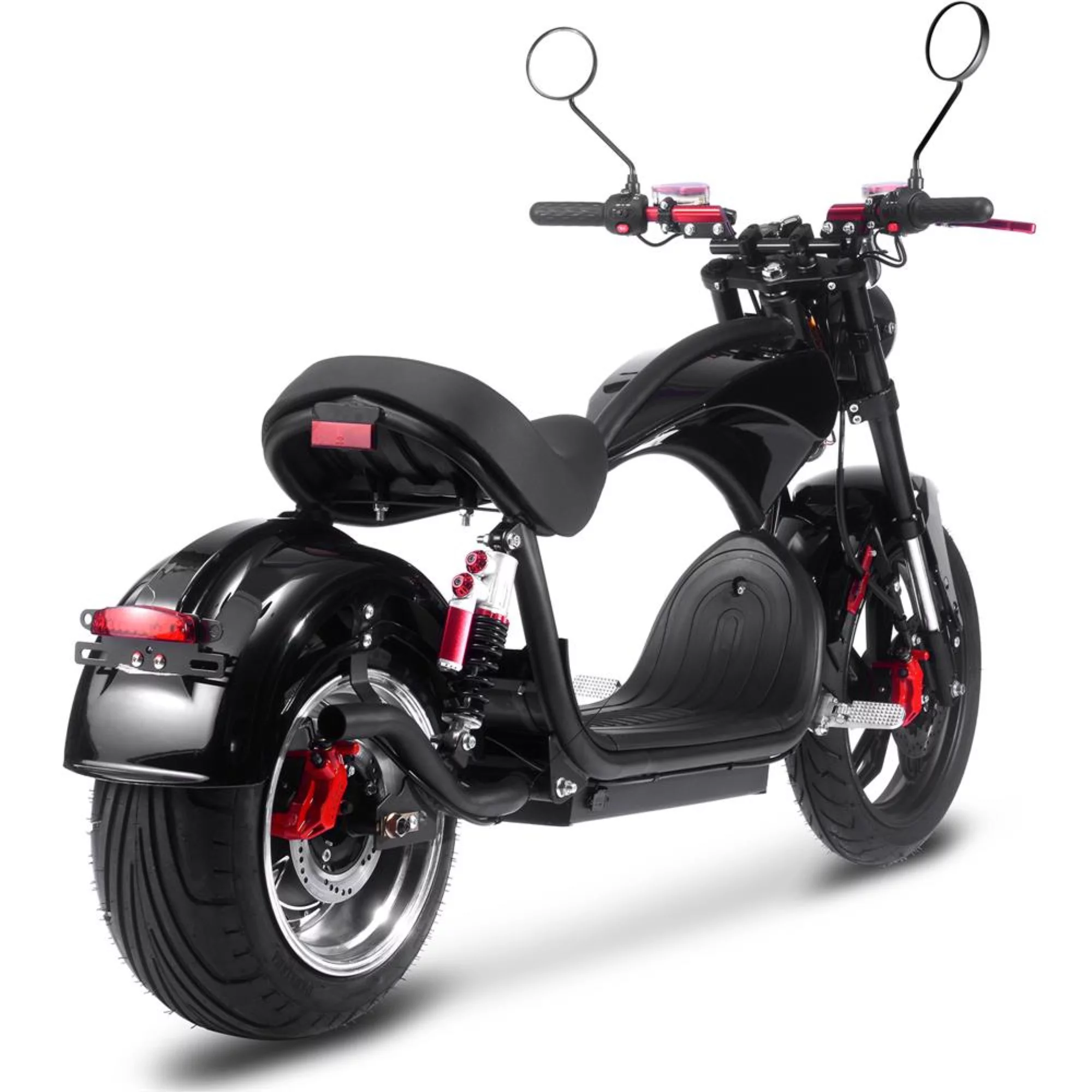 MotoTec Raven 60v 30ah 2500w Lithium Electric Cafe Motorcycle Black