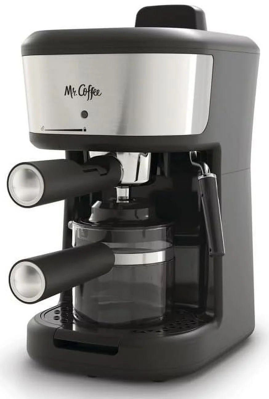 Mr. Coffee 4-Shot Steam Espresso, Cappuccino, and Latte Maker in Black