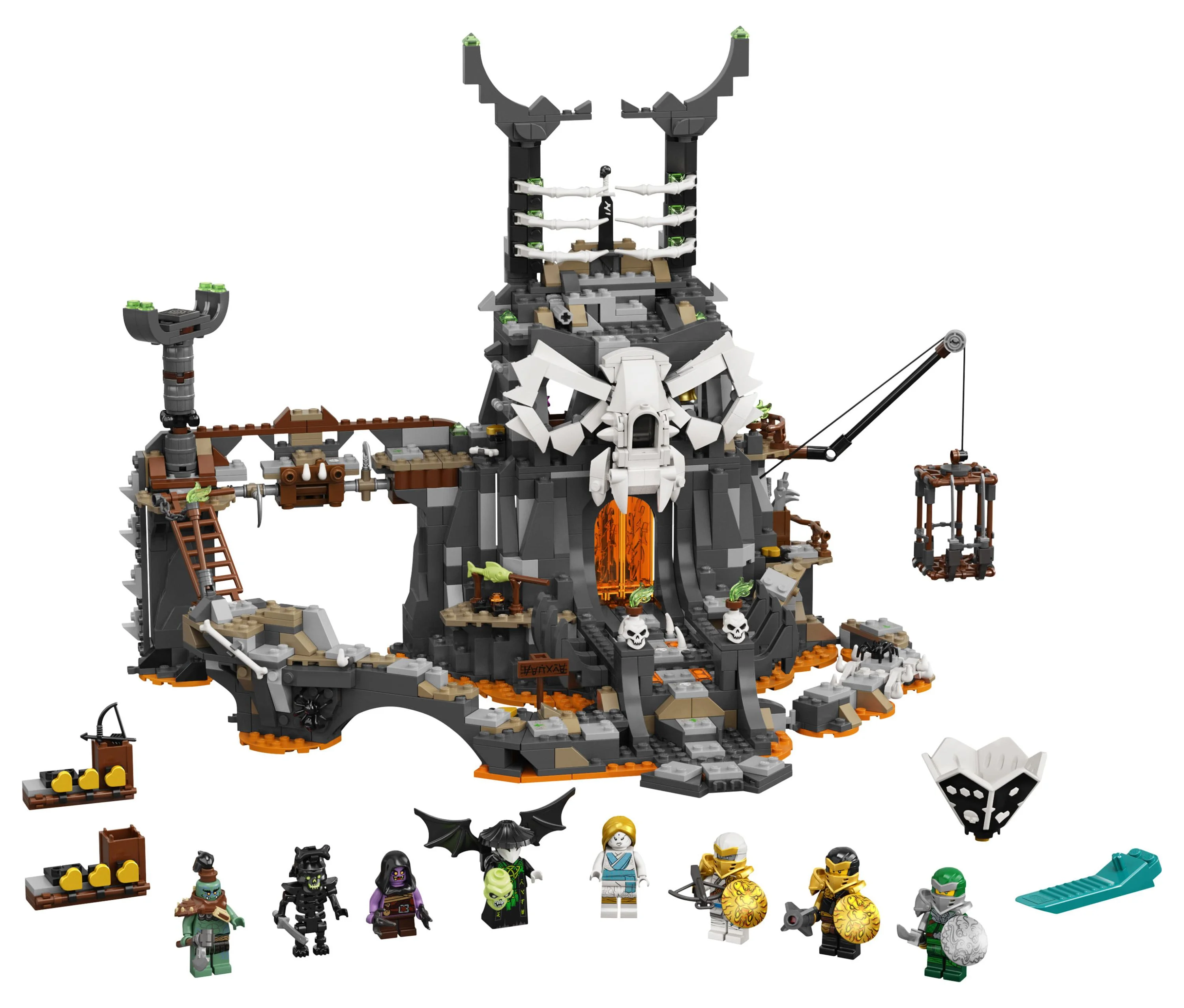 LEGO NINJAGO Skull Sorcerer’s Dungeons 71722 Dungeon Playset Building Toy (1,171 Pieces)