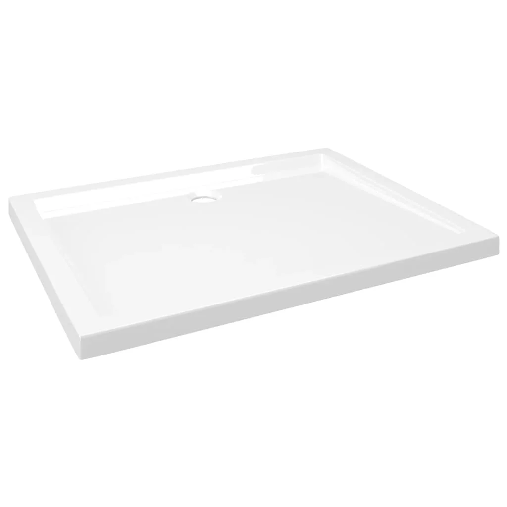 vidaXL Shower Base Pan with Center Drain Shower Tray Bath Pan ABS Rectangular