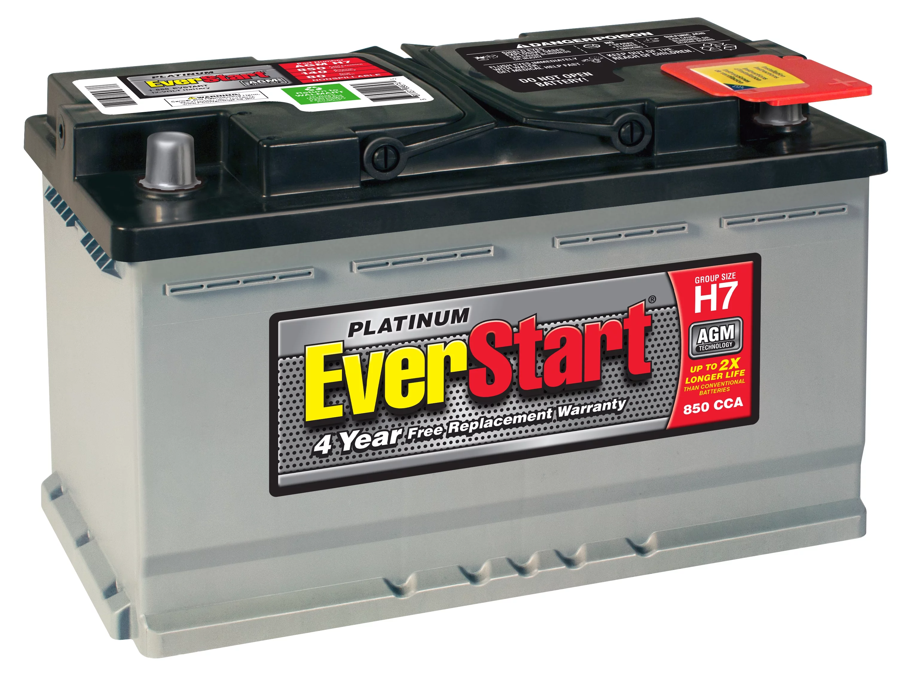 EverStart Platinum BOXED AGM Automotive Battery, Group Size H7 / LN4 / 94R 12 Volt, 850 CCA