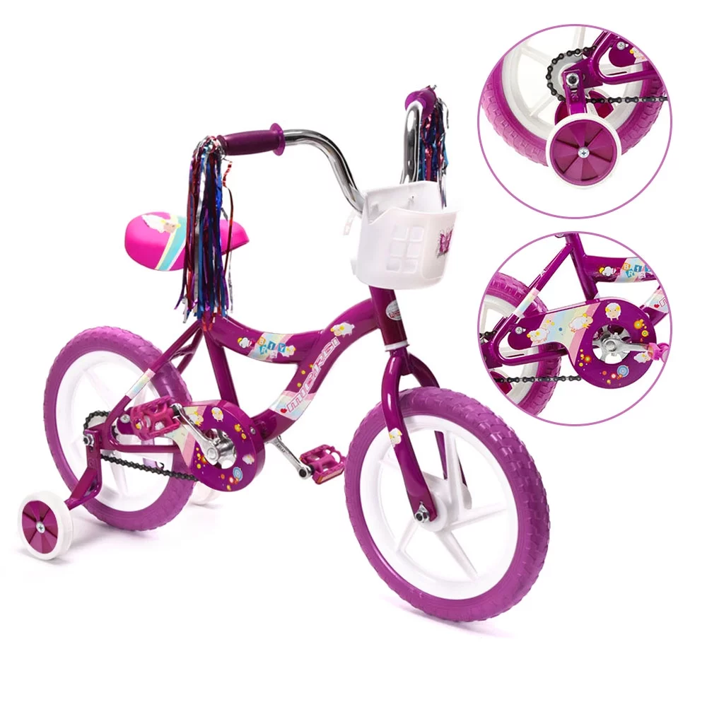 Wonderplay 12 inch Bike for 2-4 Years Old Kids, EVA Tires and Training Wheels,Great for Beginner