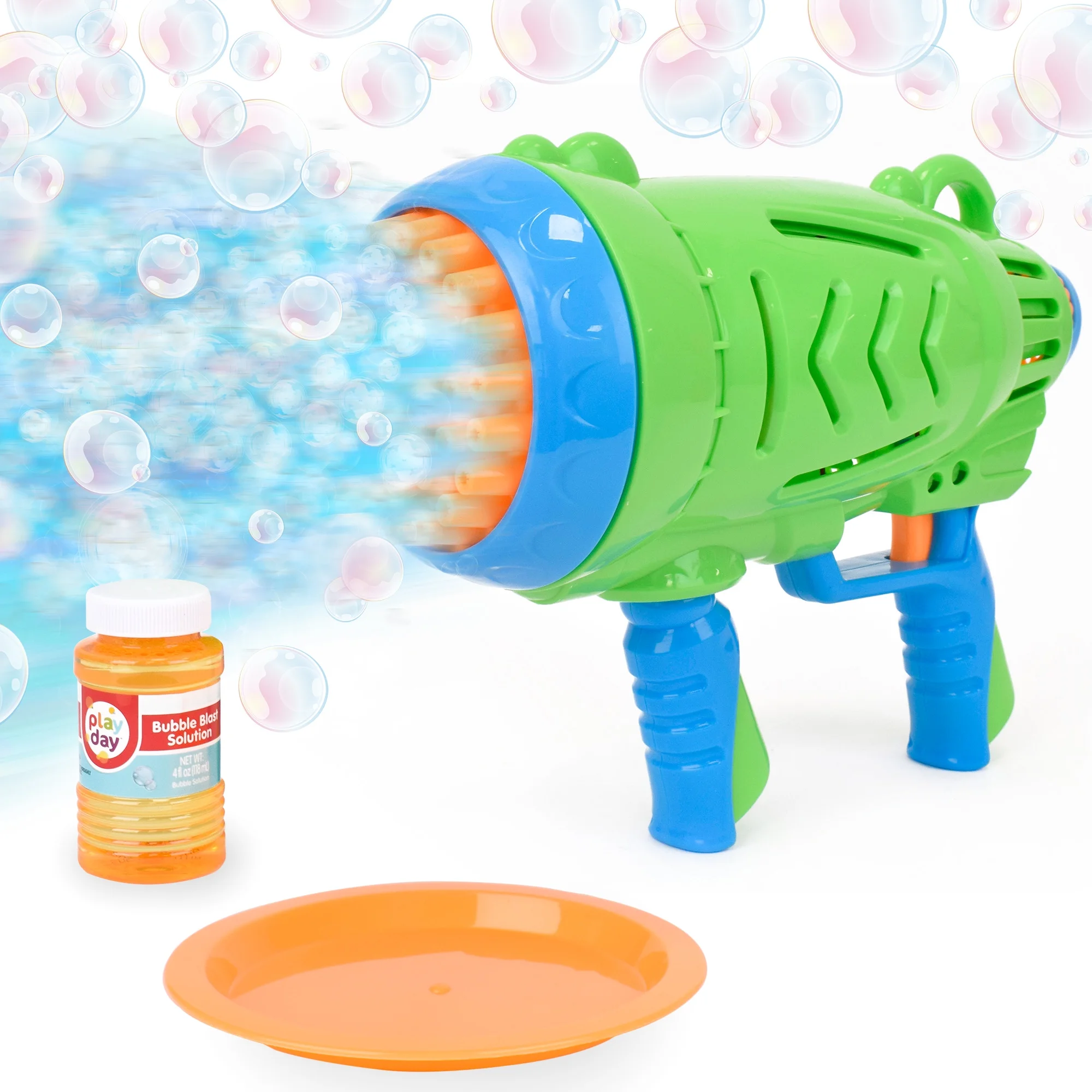 Play Day Bubble Barrage, Includes 4oz Solution & Drip Tray – Unisex, Children Ages 3+