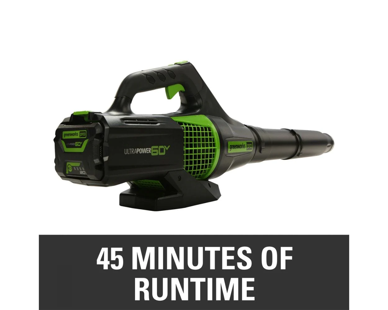 Greenworks 60V 450 CFM at 125 Mph Cordless Leaf Blower with 2.0Ah Battery & Charger 2414402