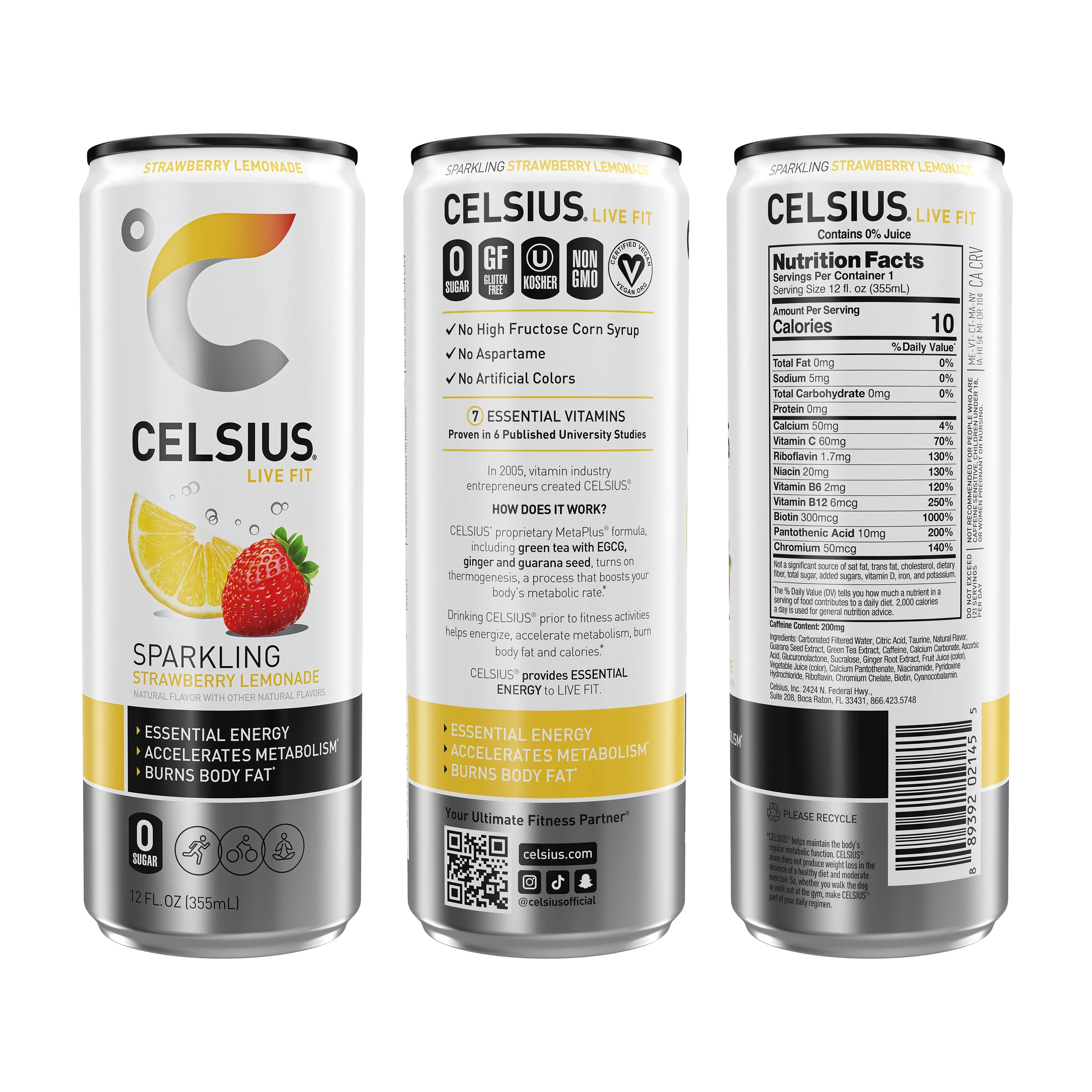 CELSIUS Sparkling Space Variety Pack, Functional Essential Energy Drink 12 fl oz (Pack of 12)