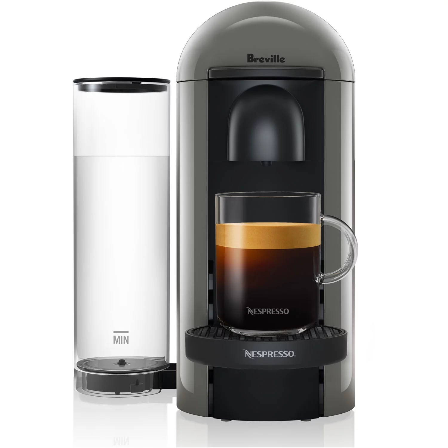 Nespresso VertuoPlus Coffee and Espresso Maker by Breville, Gray