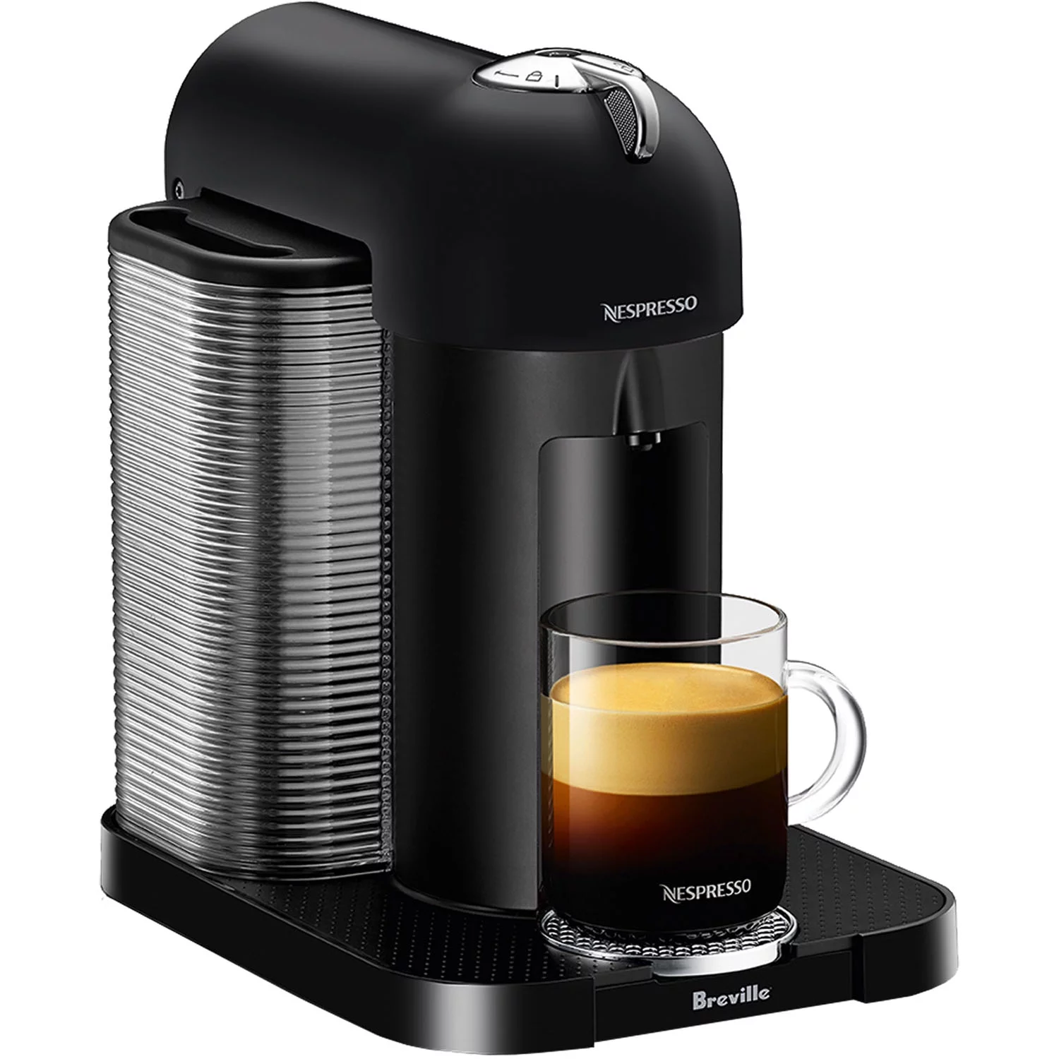 Breville Nespresso Vertuo Coffee & Espresso Single-Serve Machine in Matte Black