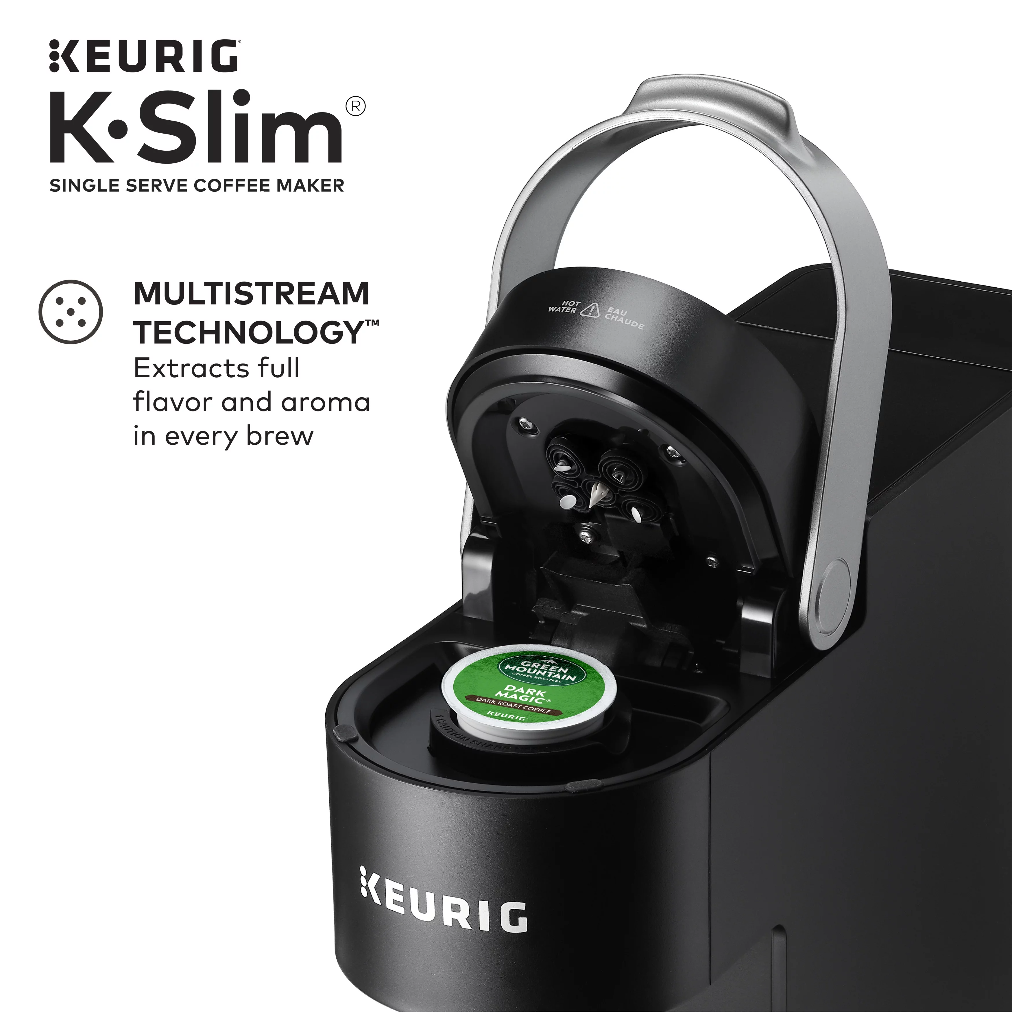 Keurig K- Slim Single Serve K-Cup Pod Coffee Maker, MultiStream Technology, Black