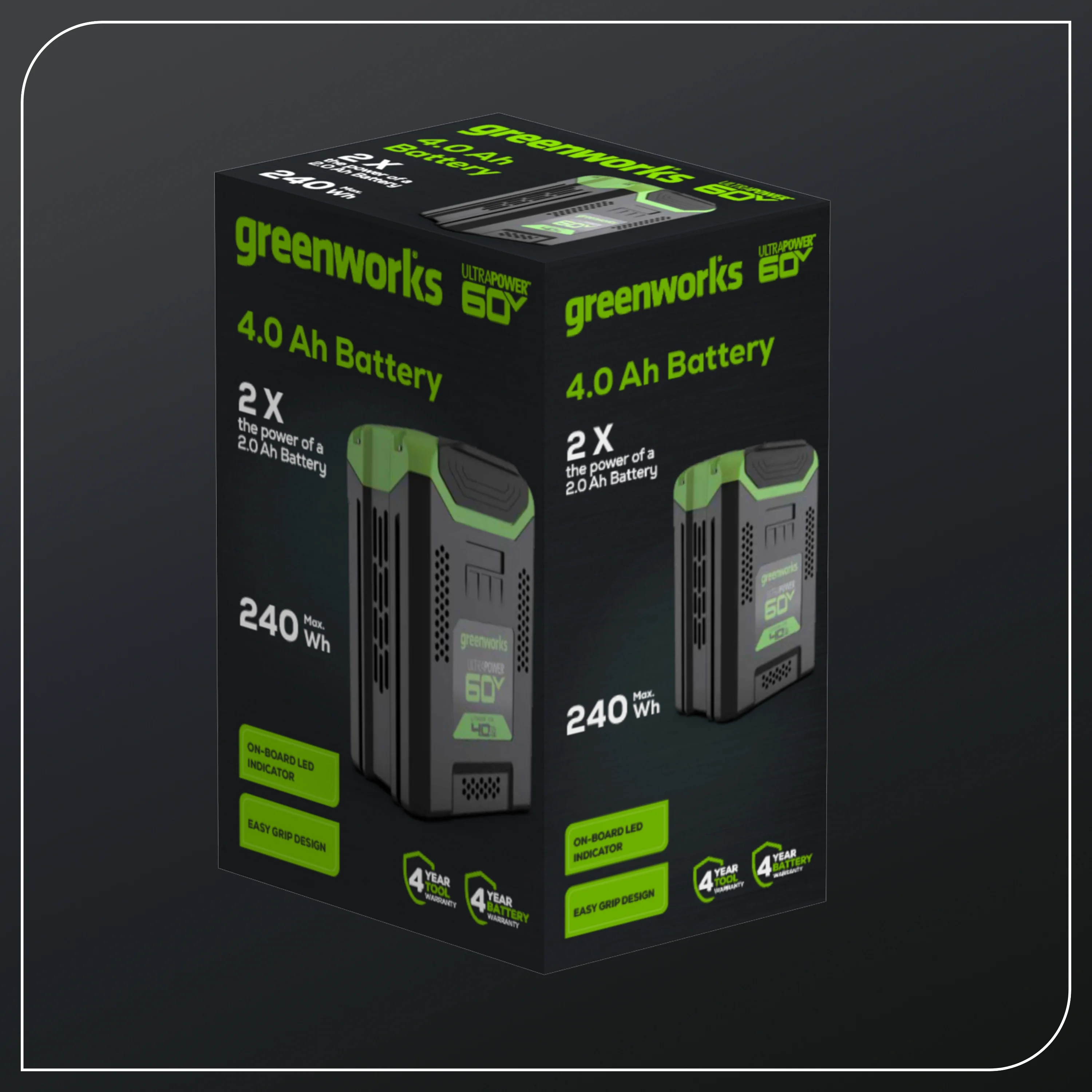 Greenworks 60V HC 4.0 Ah Battery 1807302