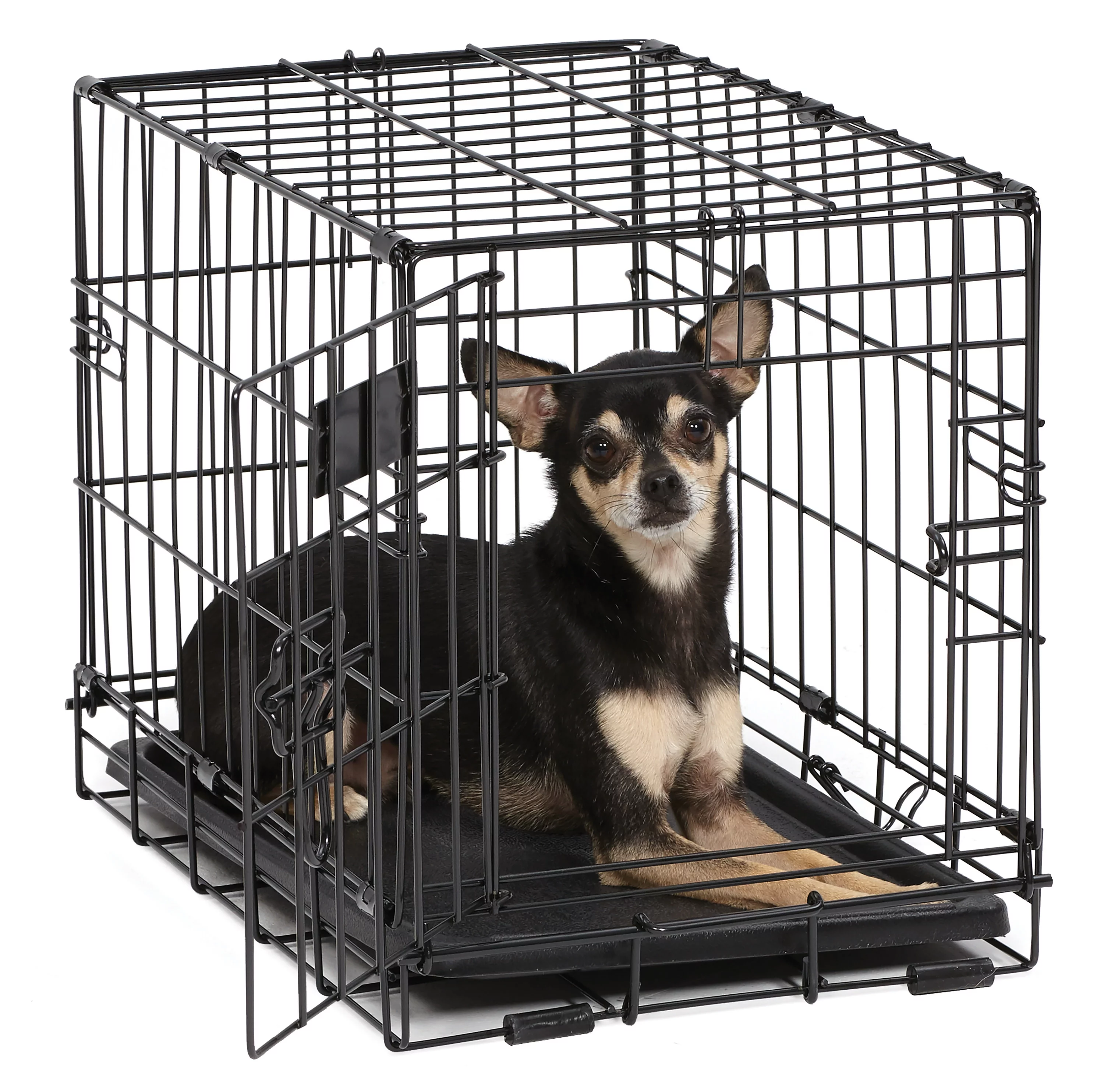 MidWest Double Door iCrate Metal Dog Crate, 18″