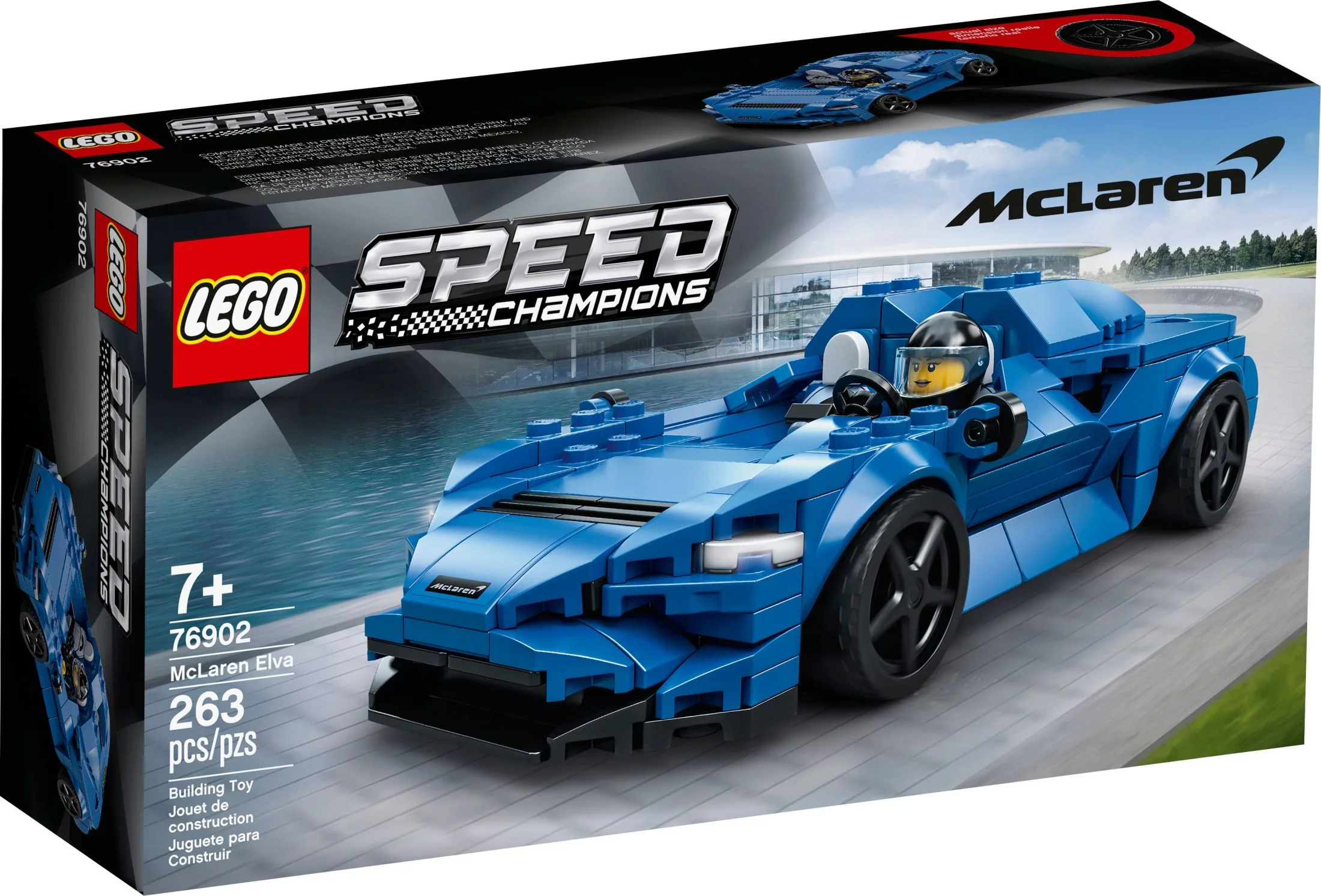 LEGO Speed Champions McLaren Elva 76902 Buildable Toy Car for Kids (263 Pieces)