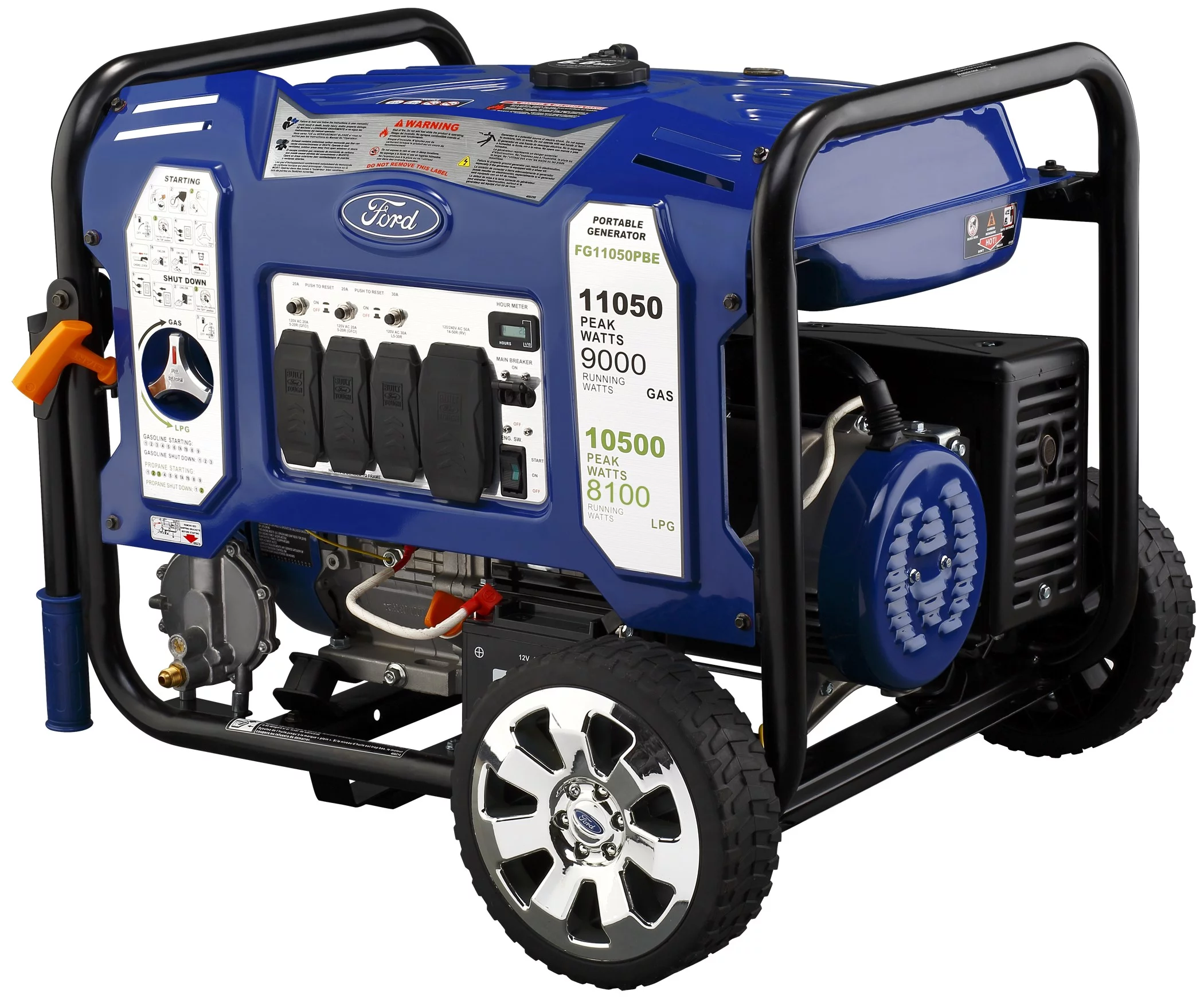 Ford 11,050-Watt Dual Fuel Portable Generator – CARB Compliant