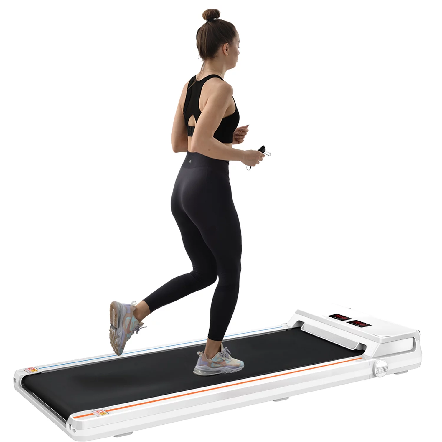 Under Desk Treadmill 2.5HP Slim Walking Treadmill 265LBS – Electric Treadmill with APP Bluetooth Remote Control LED Display, Running Walking Jogging for Home Office Use (Installation Free)