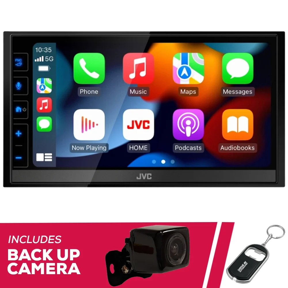 New JVC KW-M785BW 6.8″ Shallow-Chassis Multimedia Receiver with Backup Camera