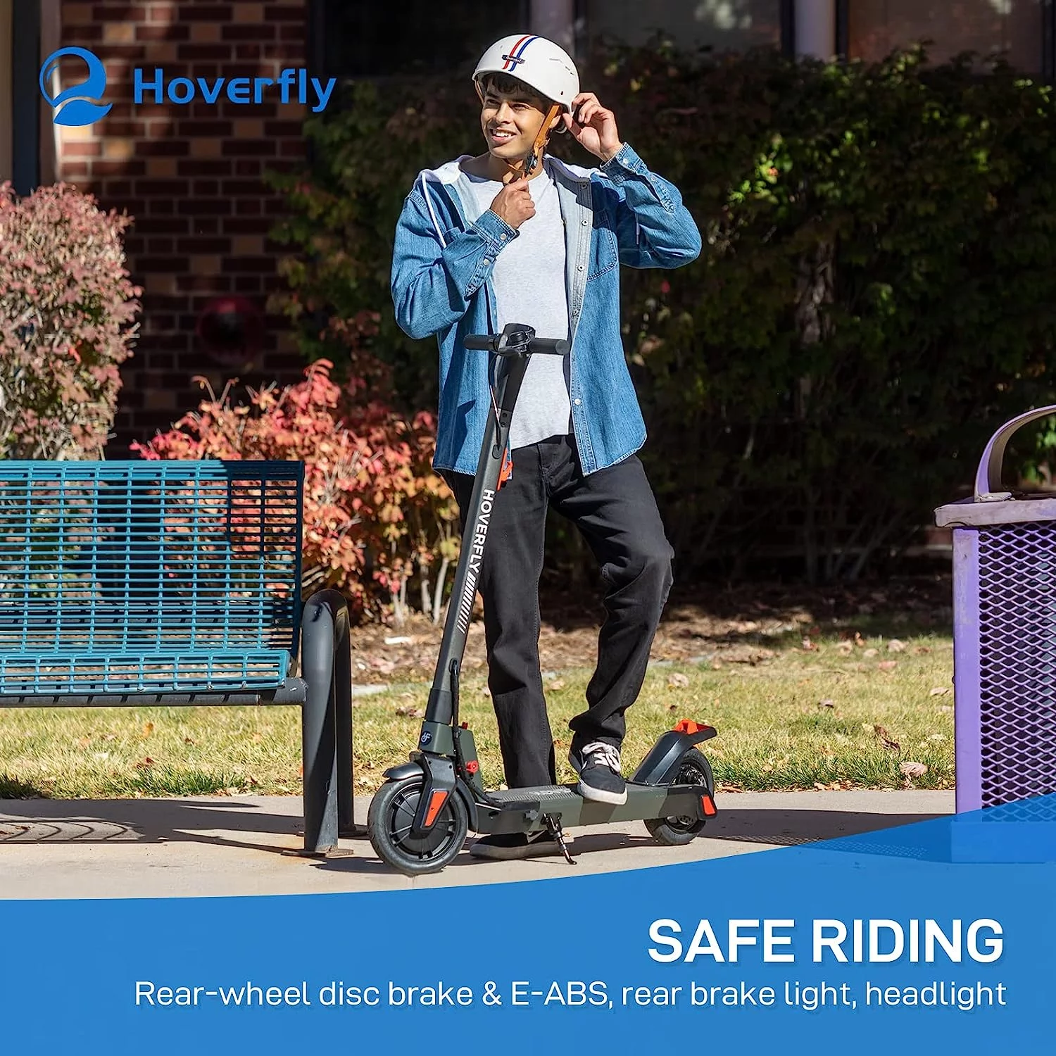 HOVERFLY F1 Foldable Adult Electric Scooter, 300w Motor Max 15 Mile & 15.5 mph Max220 lbs, 8.5″ Commuter Electric Scooter Unisex