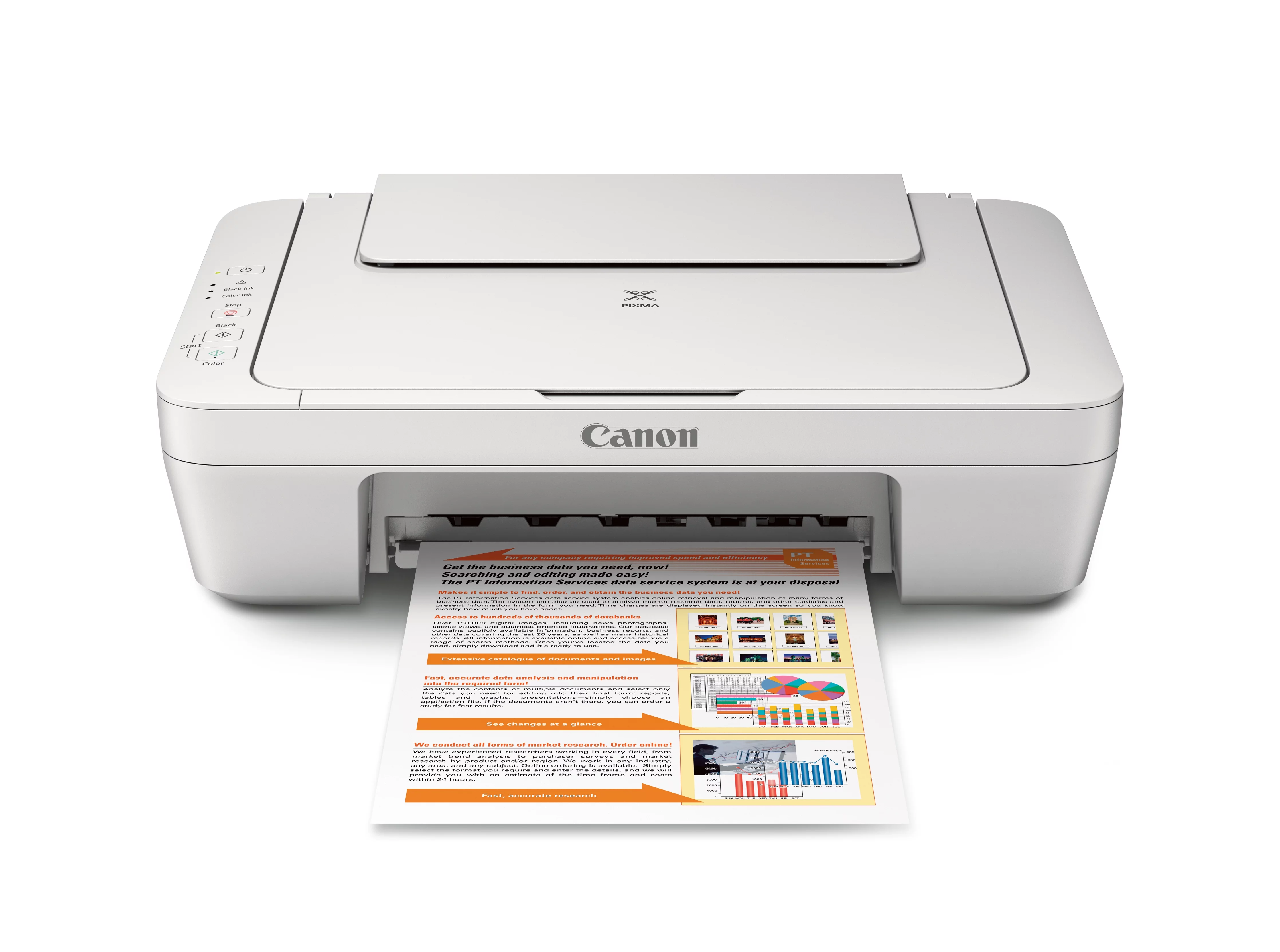 Canon PIXMA MG2522 Wired All-in-One Color Inkjet Printer [USB Cable Included], White