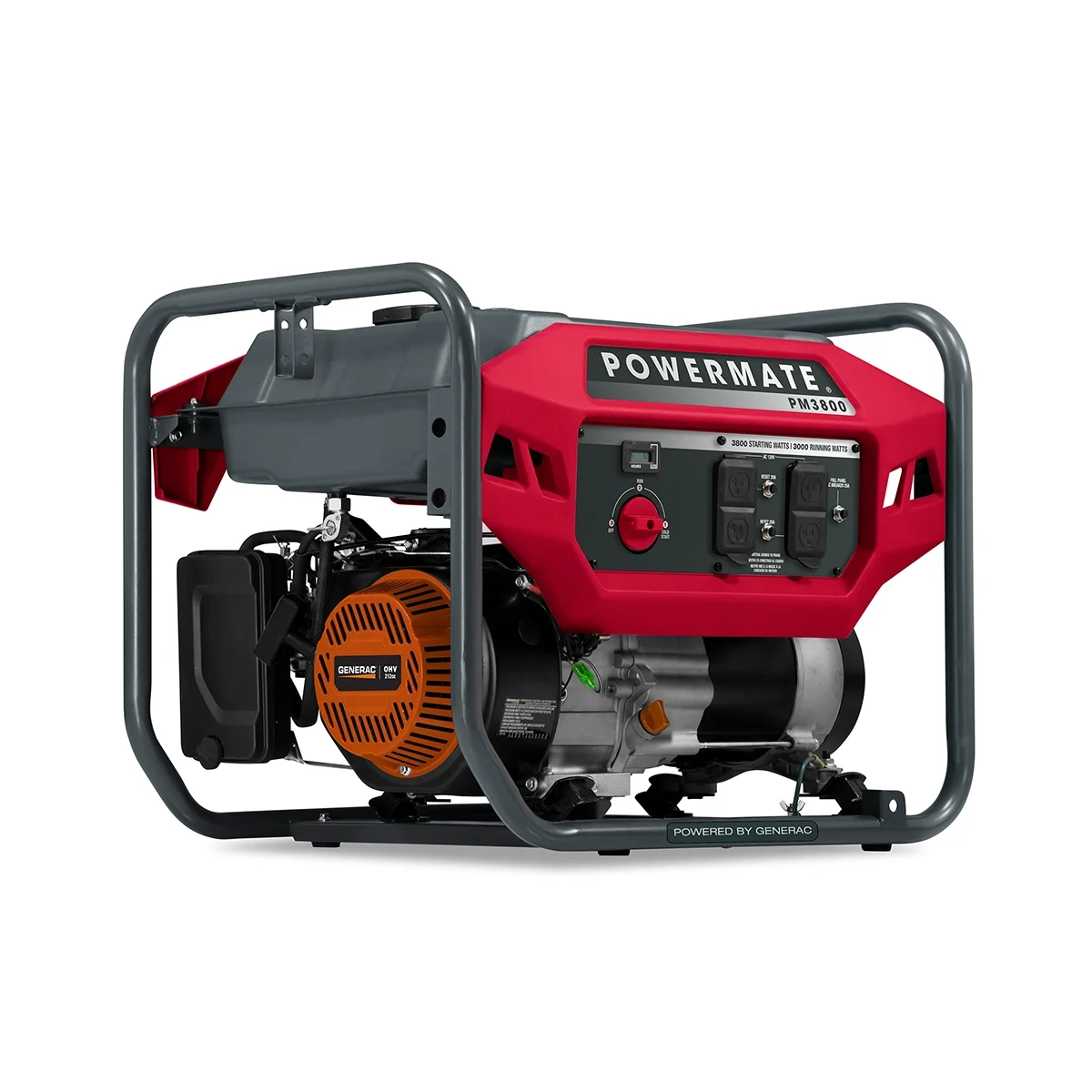 Powermate PM3800 3800 Watt Manual Start Gas Powered Portable Generator with COSense – 49ST/CSA