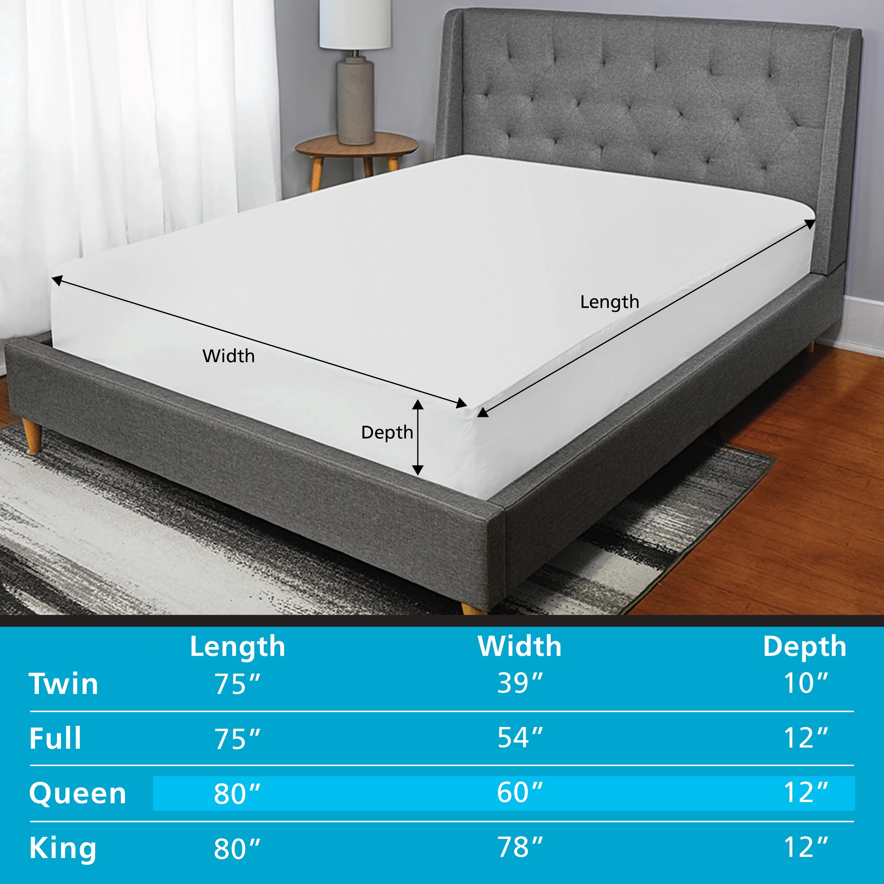 Mainstays Waterproof EVA Fitted Mattress Protector, King